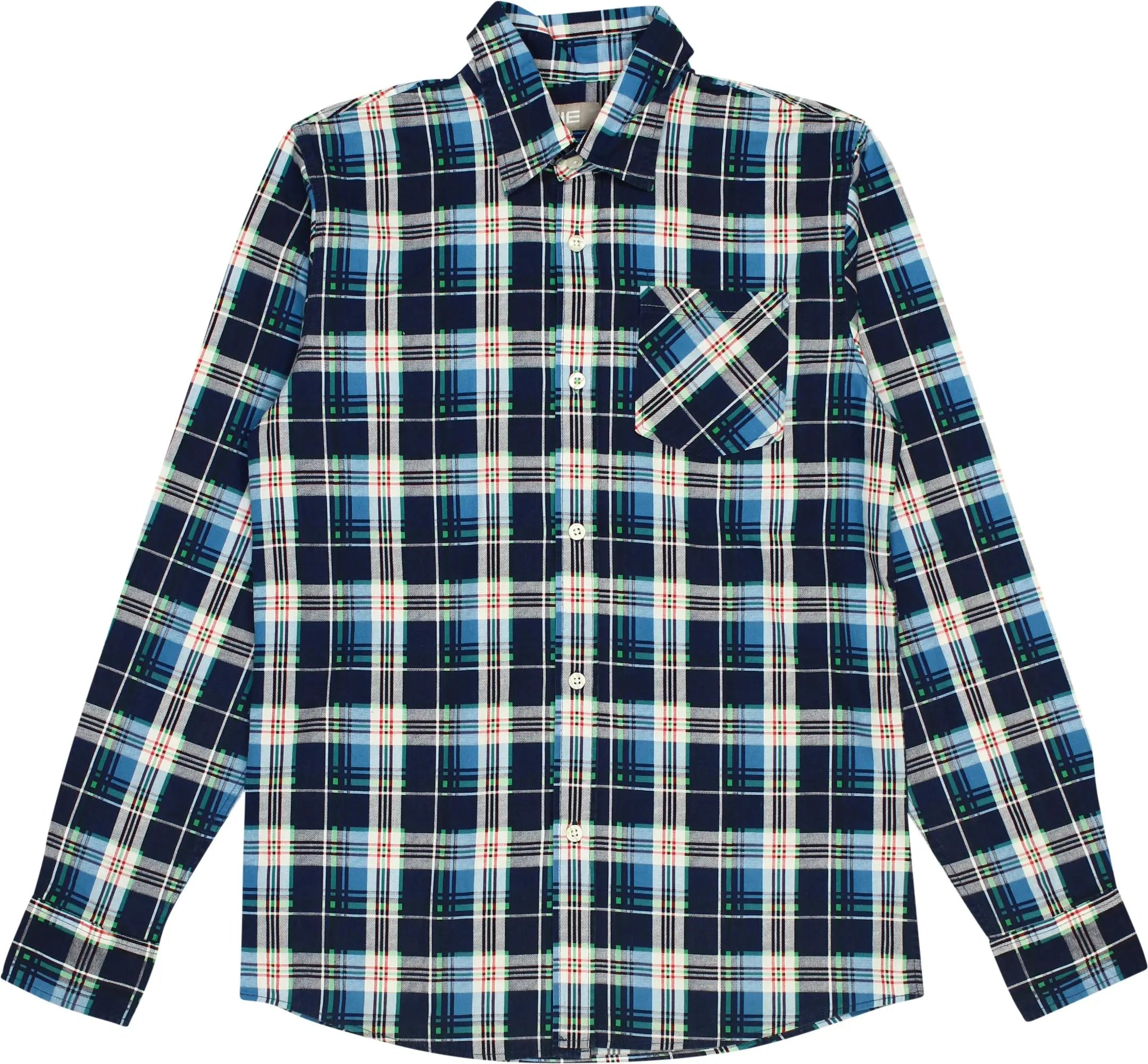 WE - Blue Checked Long Sleeve Shirt- ThriftTale.com - Vintage and second handclothing