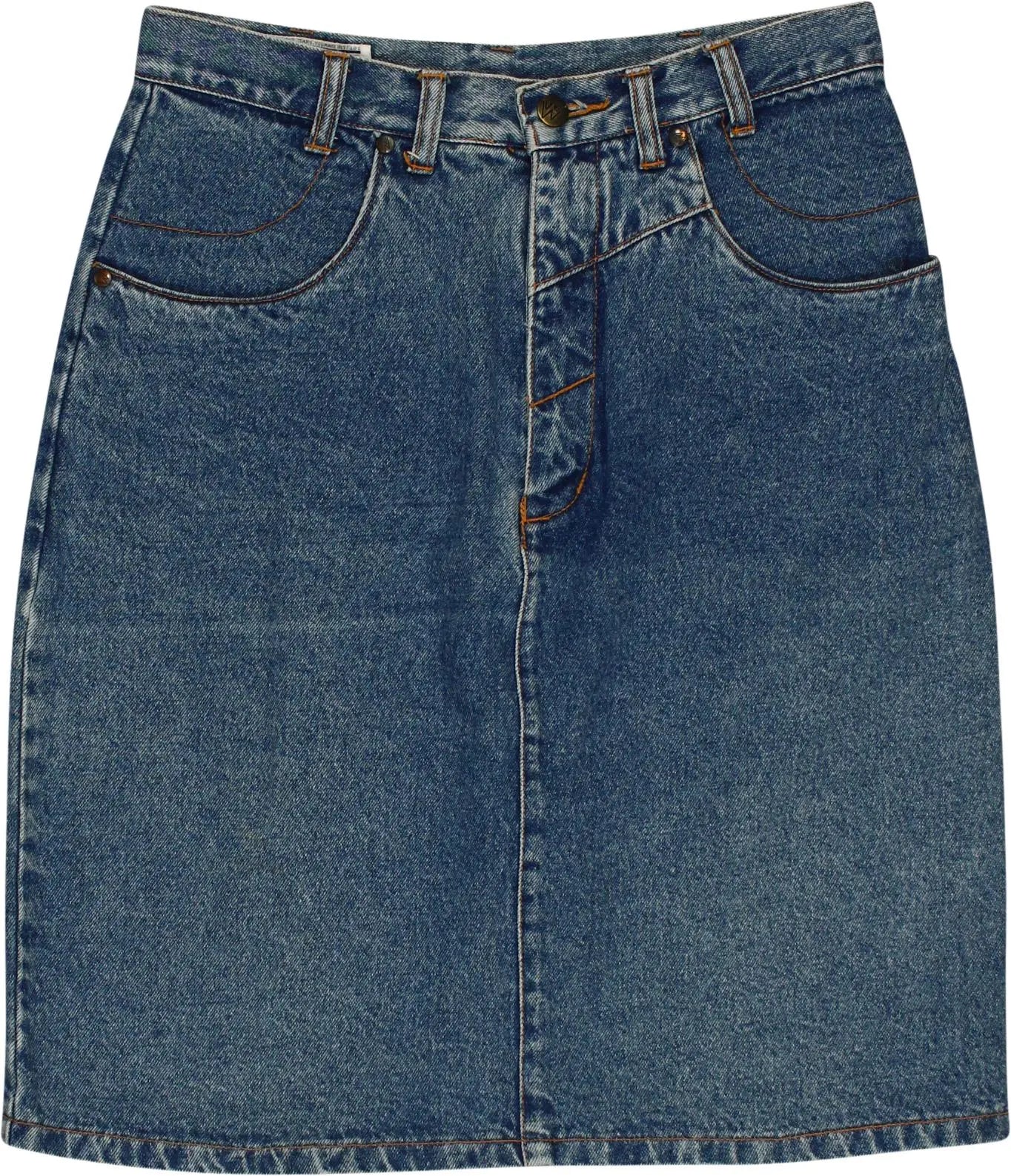 Walker Wear - Denim midi skirt- ThriftTale.com - Vintage and second handclothing