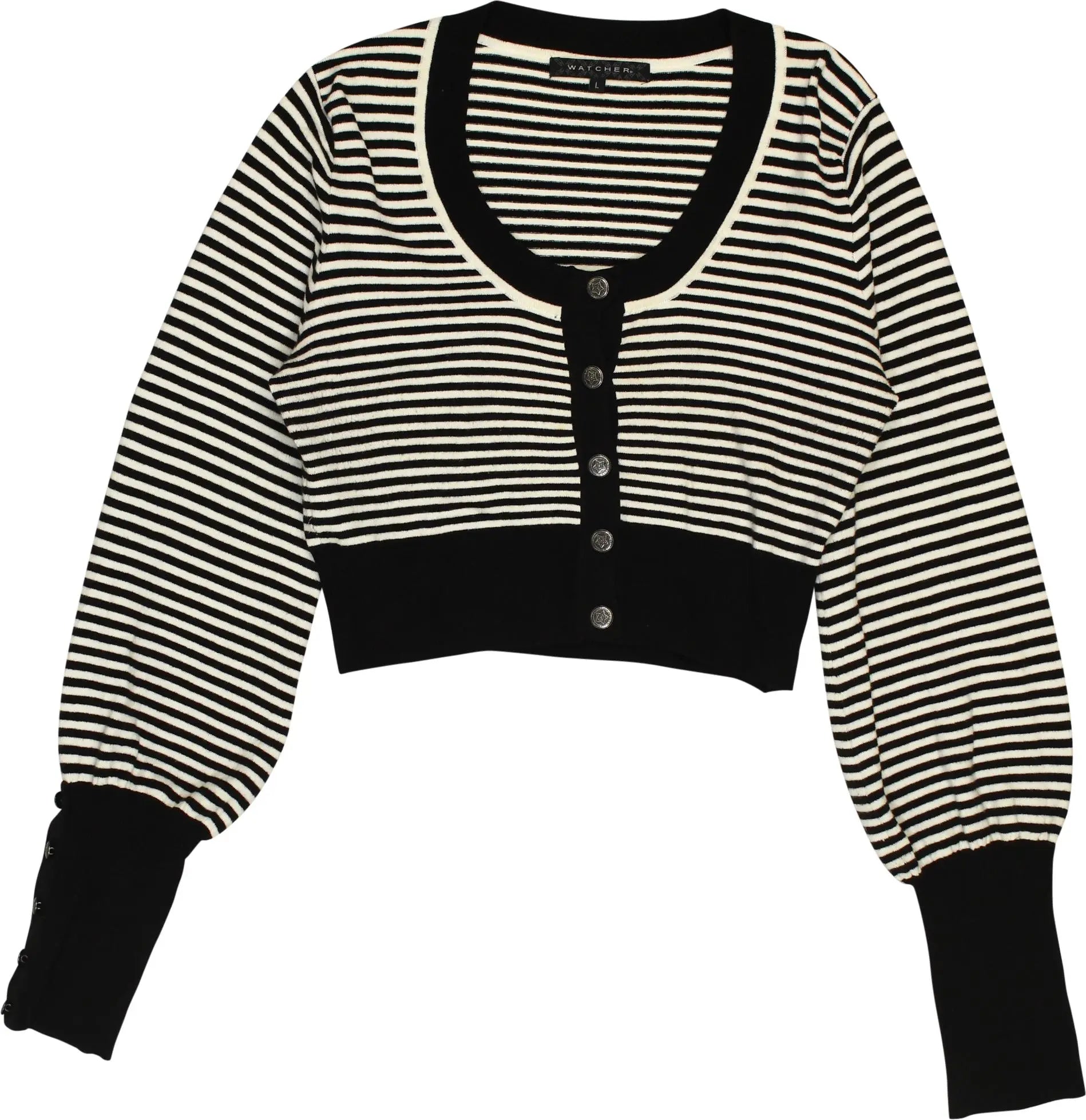 Watcher - Striped Cardigan- ThriftTale.com - Vintage and second handclothing