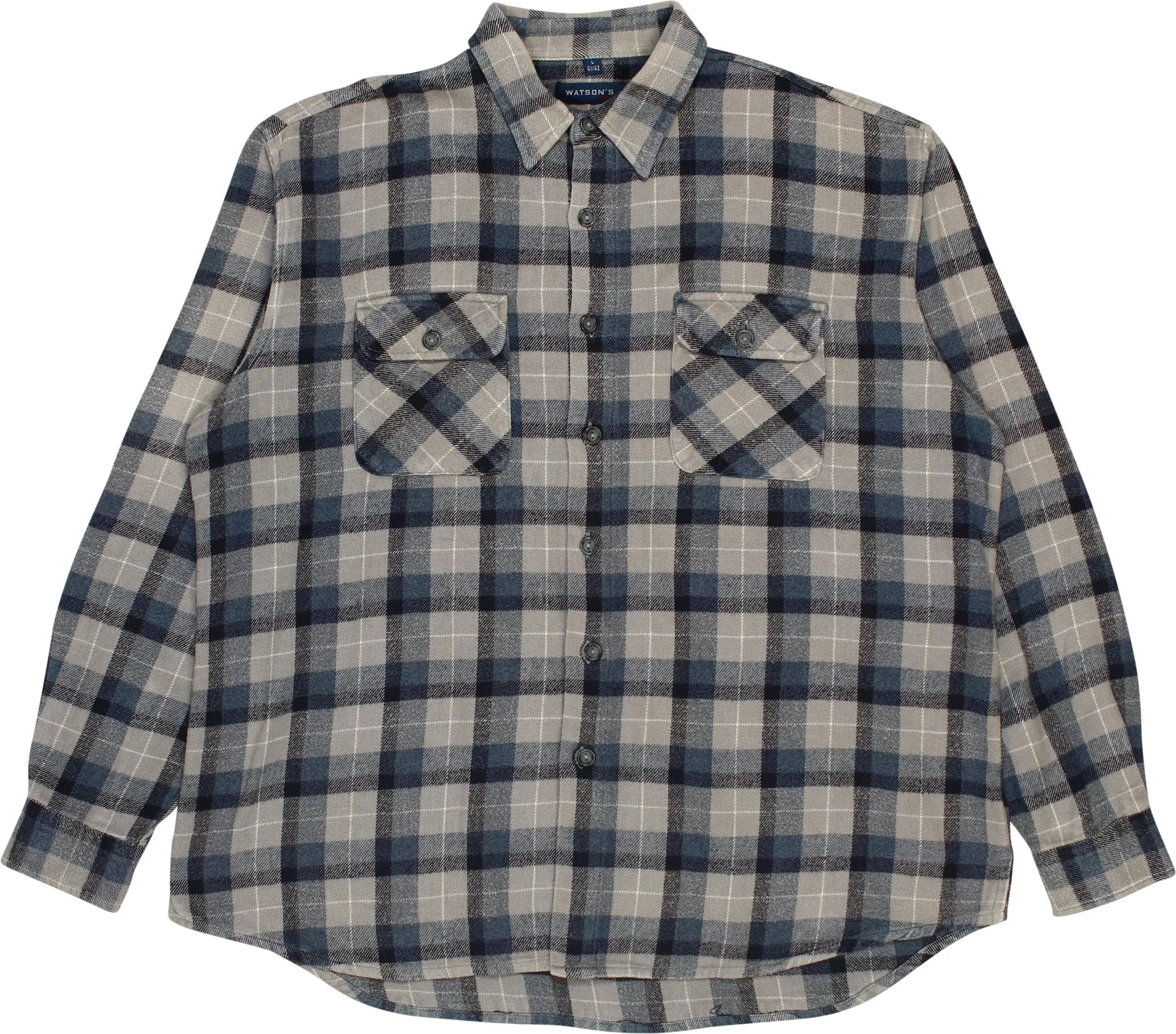 Watsons - Checkered Flannel Shirt- ThriftTale.com - Vintage and second handclothing