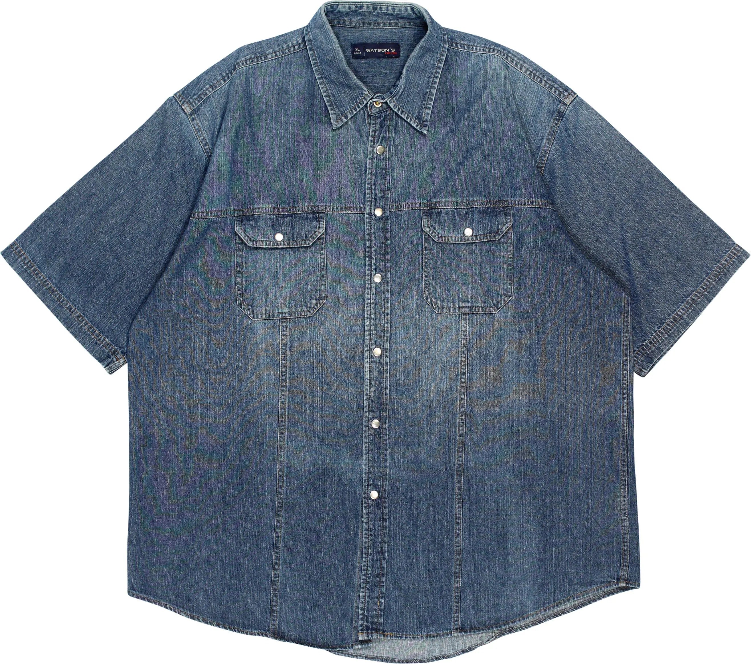 Watsons - Short Sleeve Denim Shirt- ThriftTale.com - Vintage and second handclothing