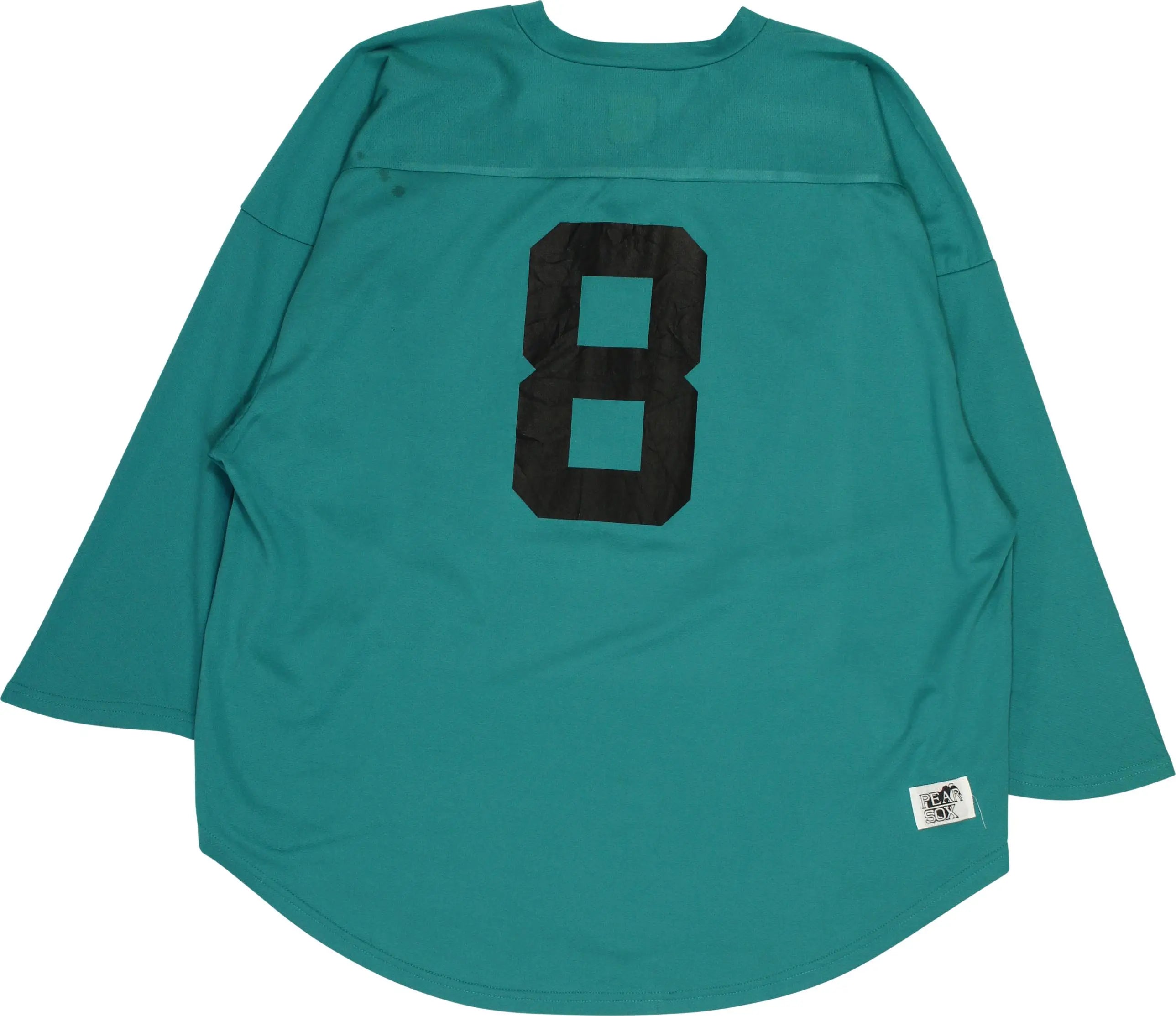 Wear the Pear - Green sport jersey- ThriftTale.com - Vintage and second handclothing
