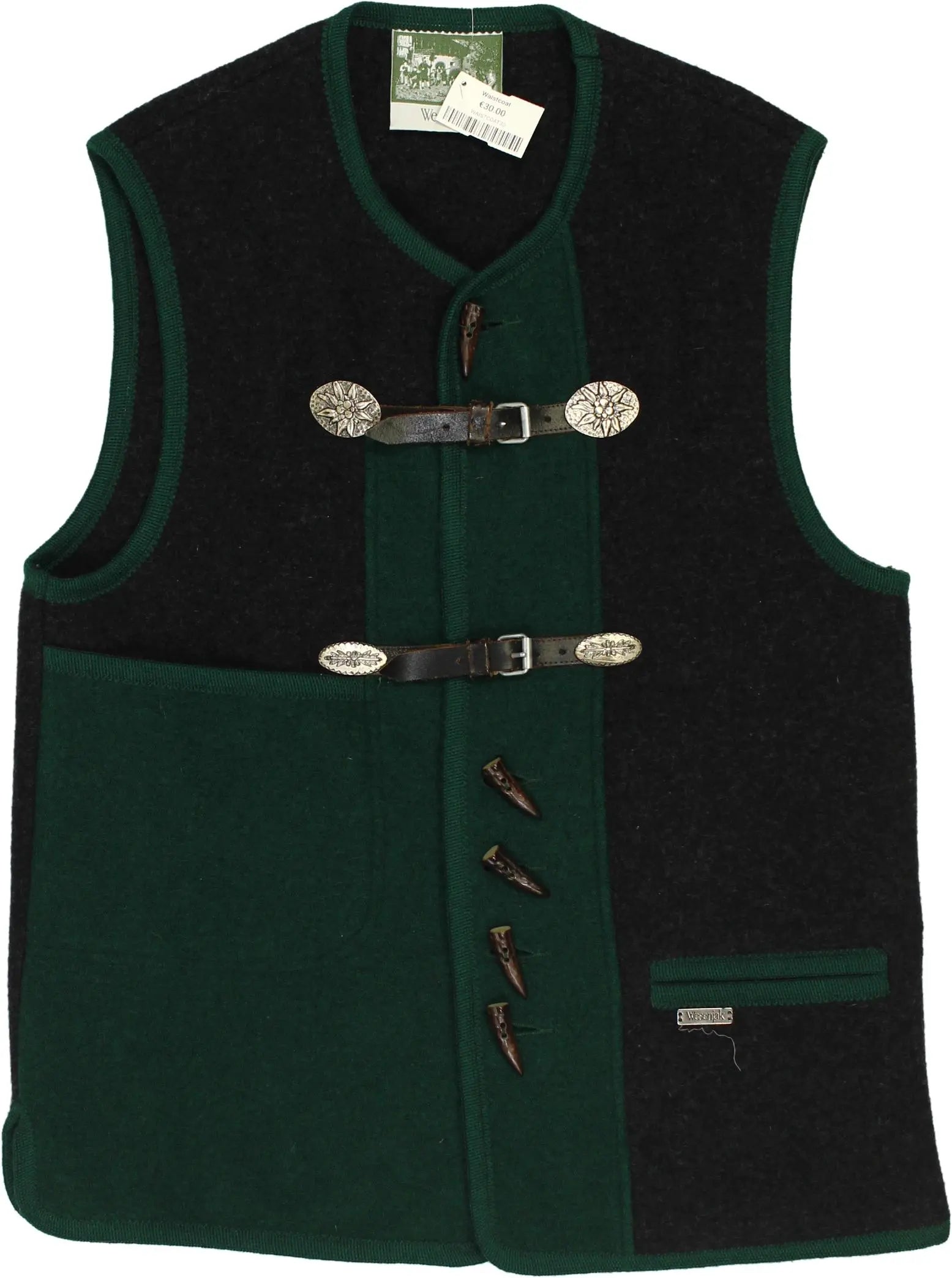 Wesenjak - Bavarian Wool Waistcoat- ThriftTale.com - Vintage and second handclothing