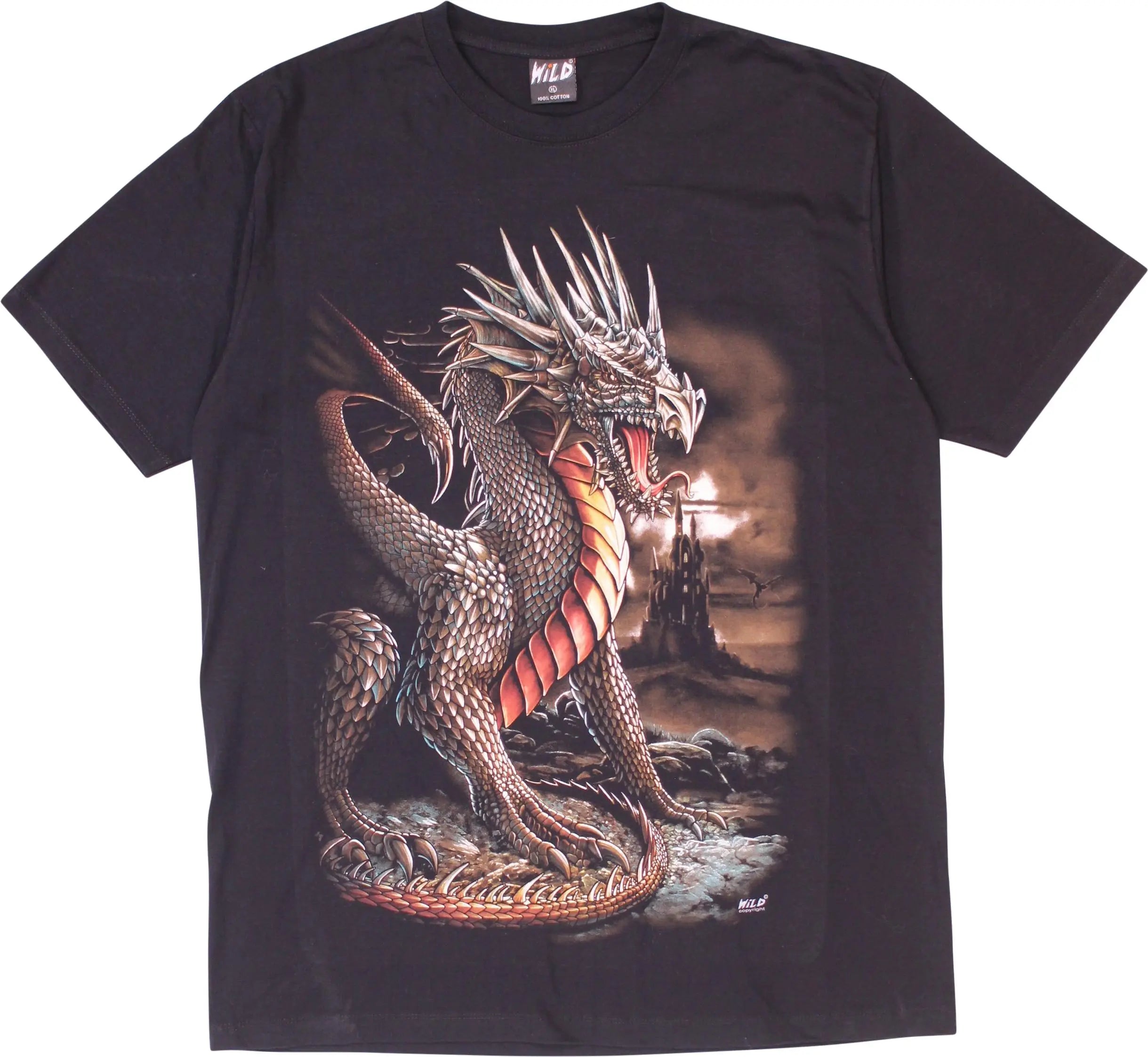 Wild - Wild Dragon T-shirt- ThriftTale.com - Vintage and second handclothing