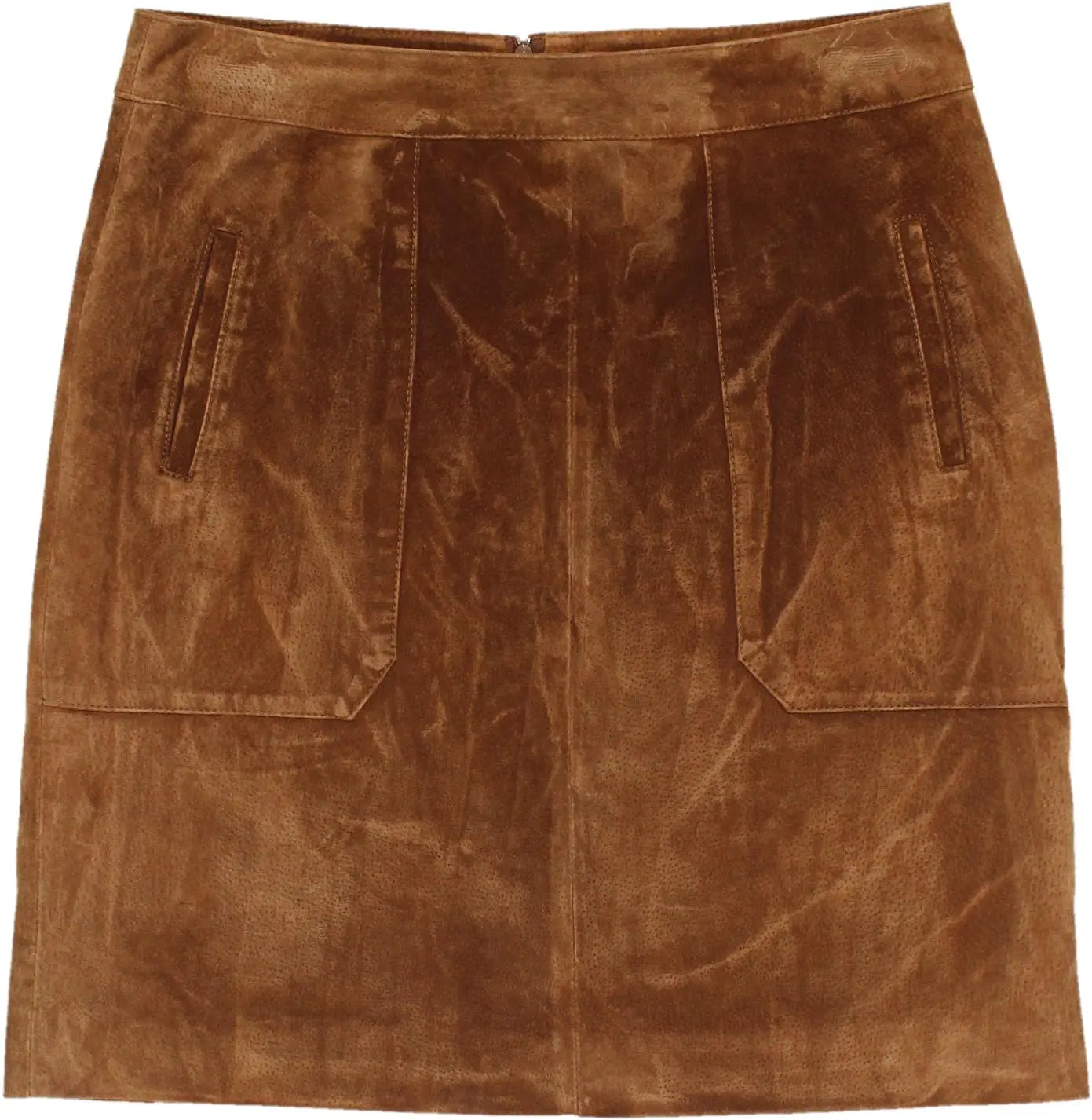 Woman by Tchibo - Brown Suede Skirt- ThriftTale.com - Vintage and second handclothing