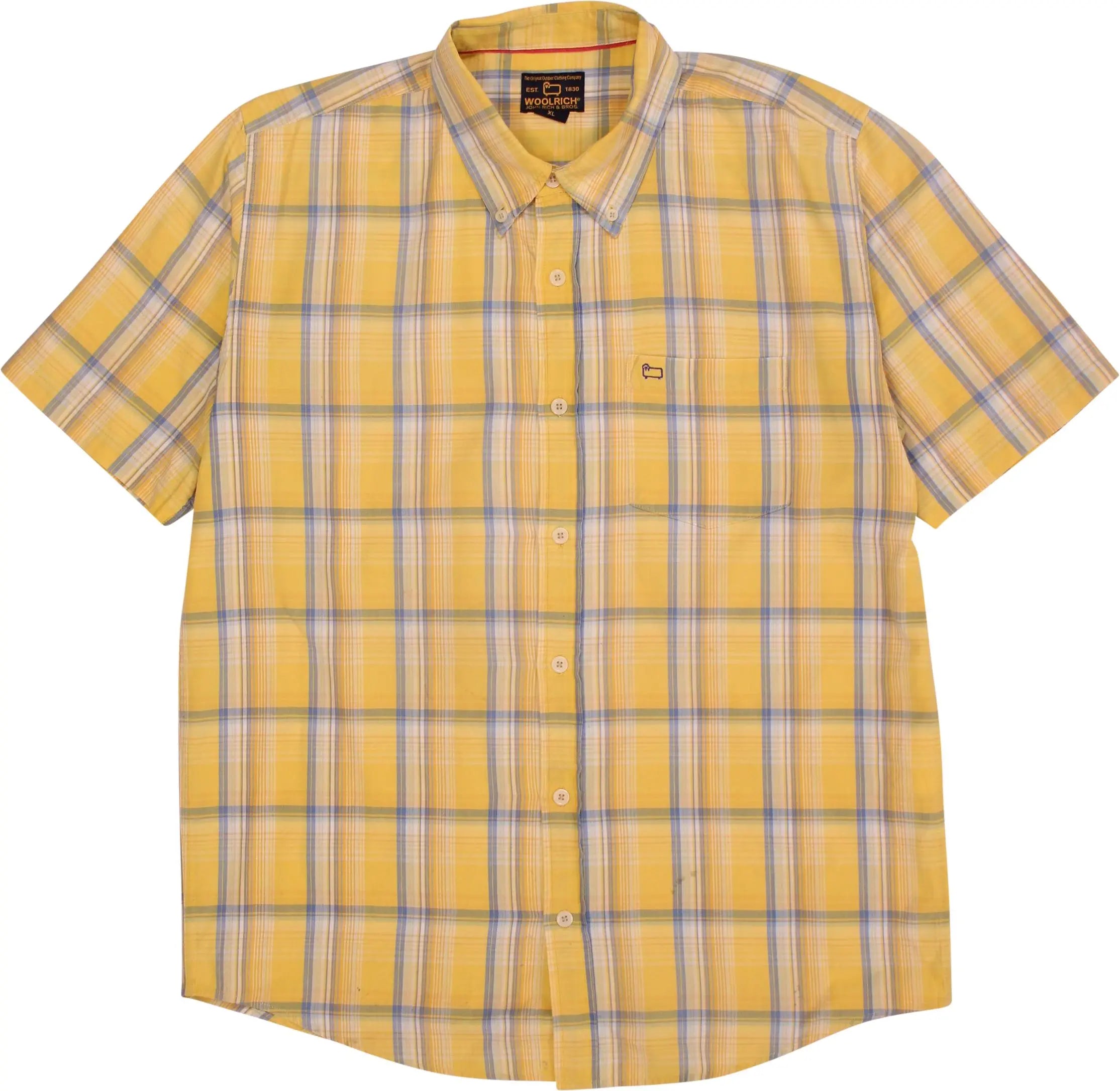 Woolrich - Yellow Checked Short Sleeve Shirt by Woolrich- ThriftTale.com - Vintage and second handclothing