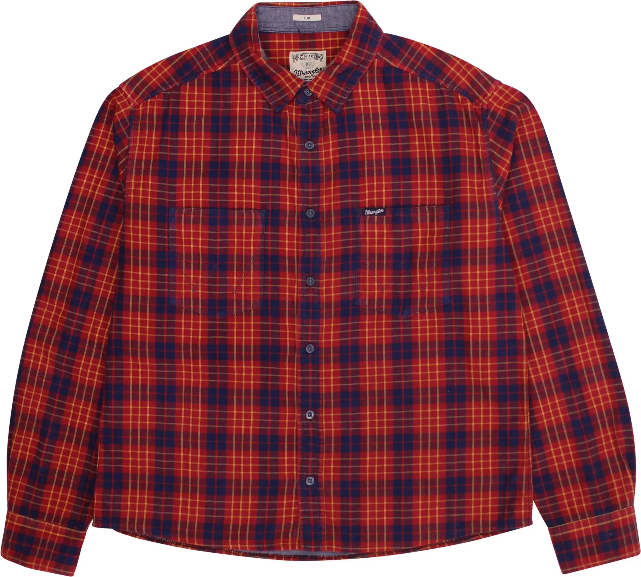Wrangler - Checked Shirt by Wrangler- ThriftTale.com - Vintage and second handclothing