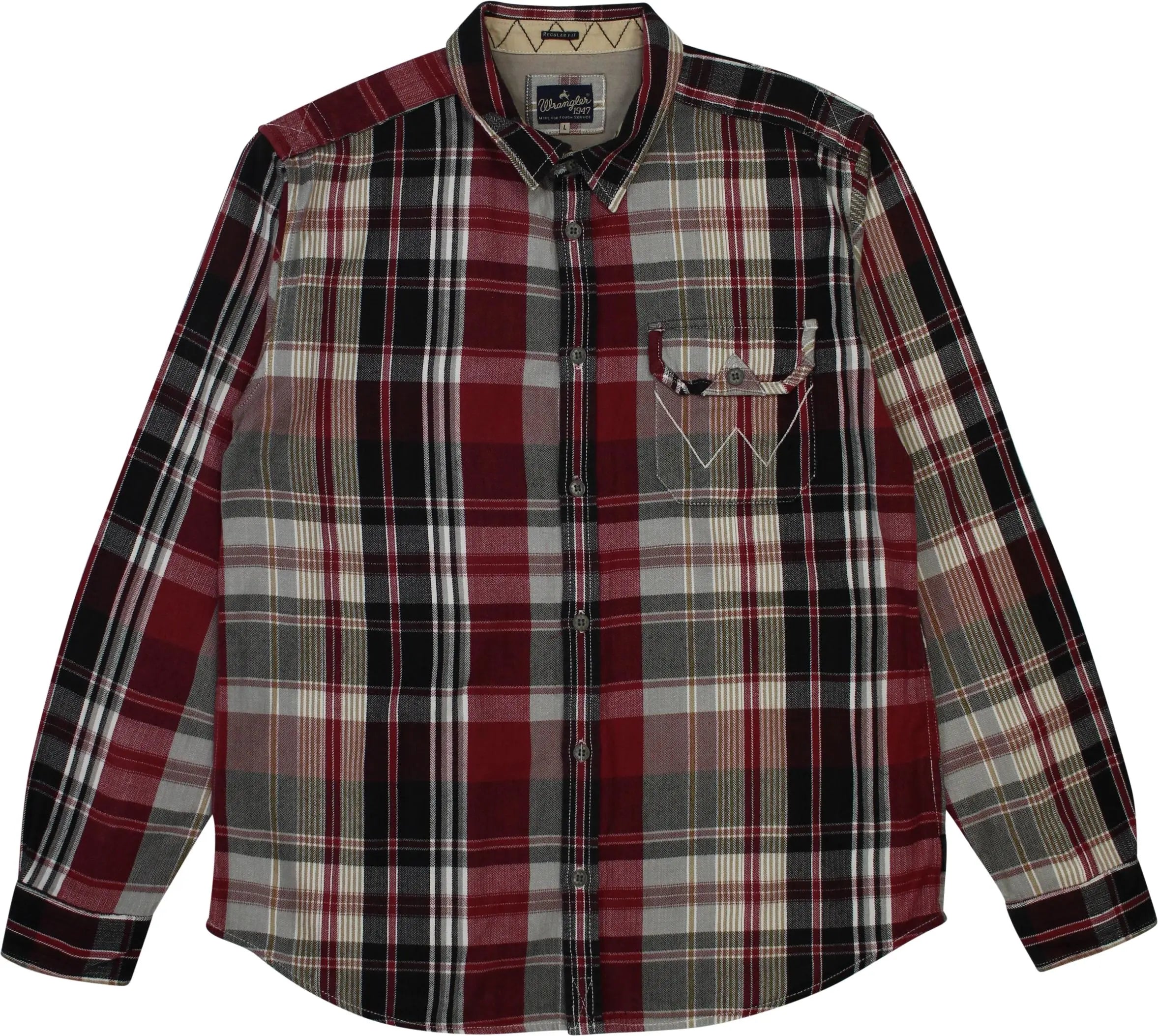 Wrangler - Flannel Checked Shirt by Wrangler- ThriftTale.com - Vintage and second handclothing