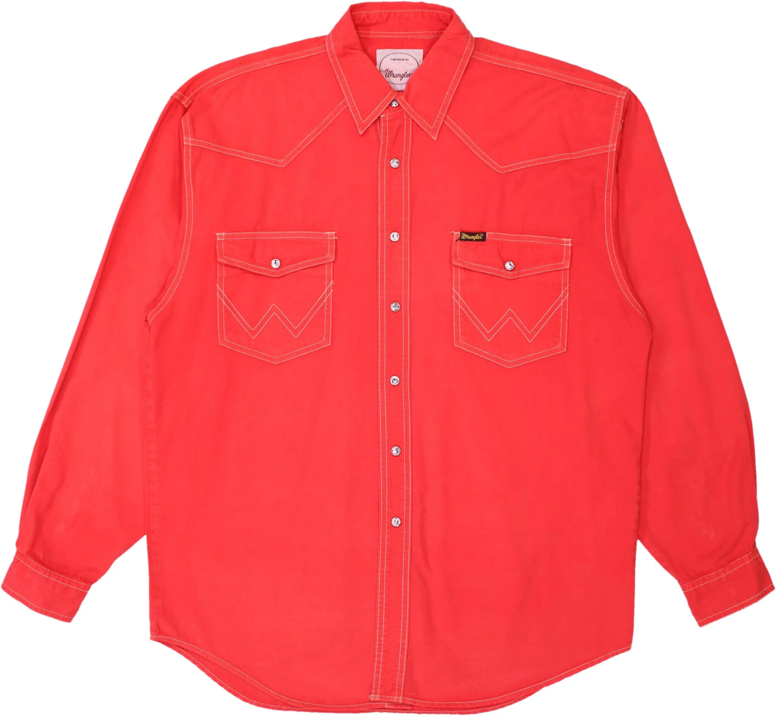 Wrangler - Red Shirt by Wrangler- ThriftTale.com - Vintage and second handclothing