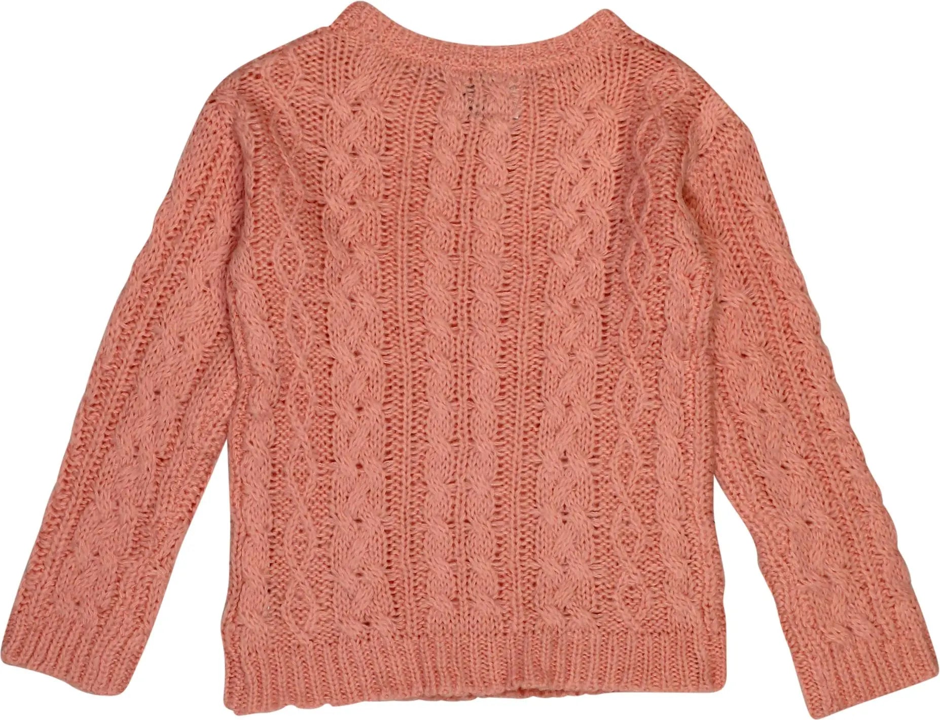 YD - Cable Knit Jumper with Diamonds- ThriftTale.com - Vintage and second handclothing