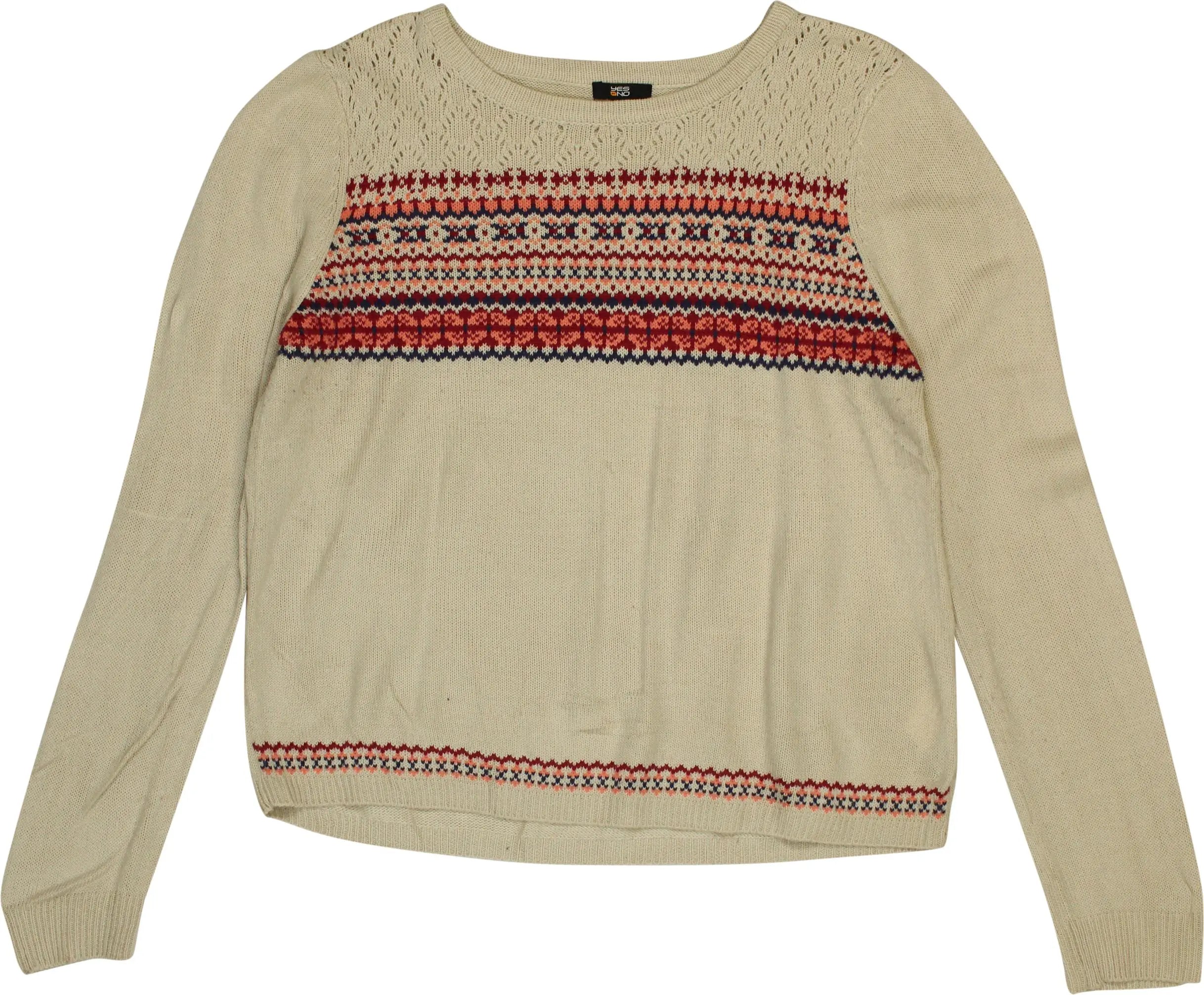 Yes or No - Knitted Jumper- ThriftTale.com - Vintage and second handclothing