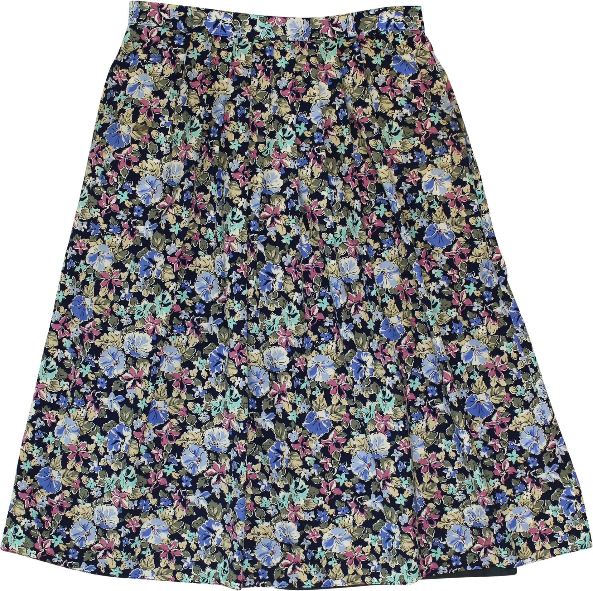 Yessica - 80s Skirt with Flower Print- ThriftTale.com - Vintage and second handclothing