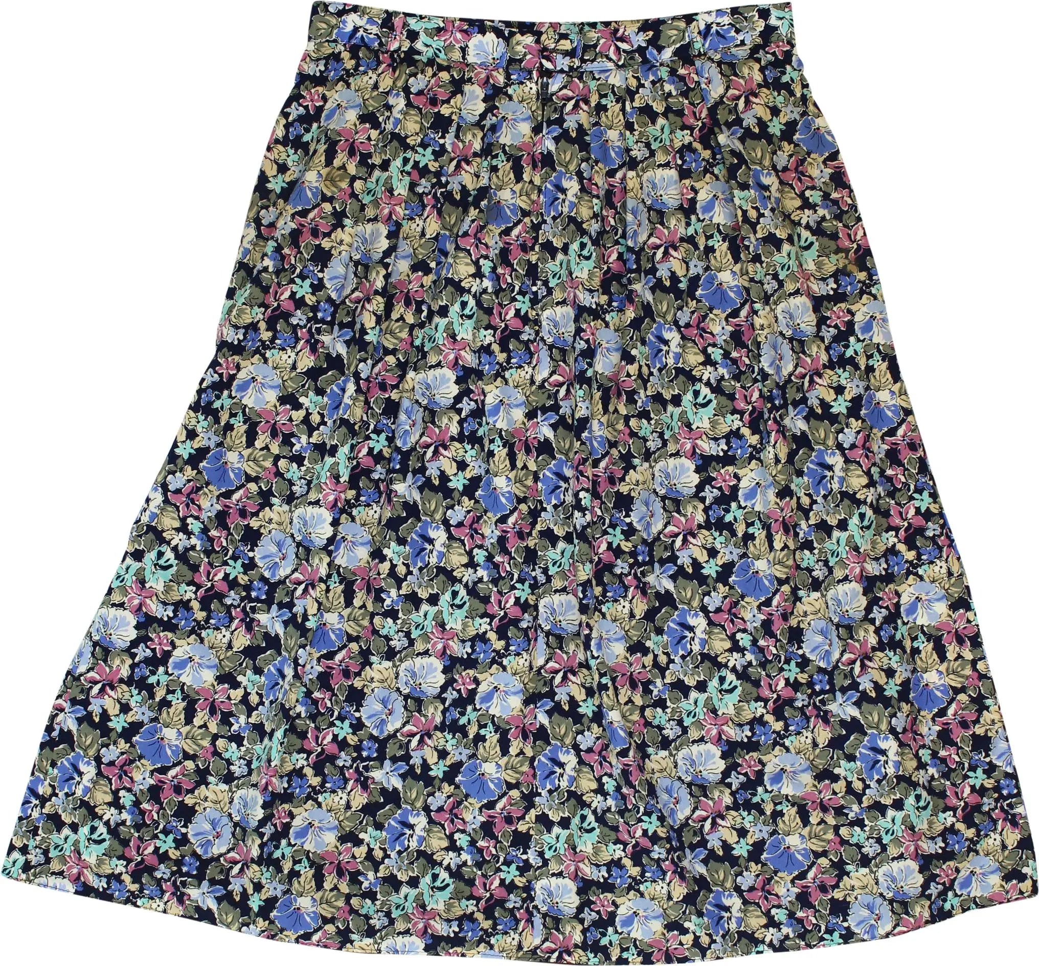 Yessica - 80s Skirt with Flower Print- ThriftTale.com - Vintage and second handclothing
