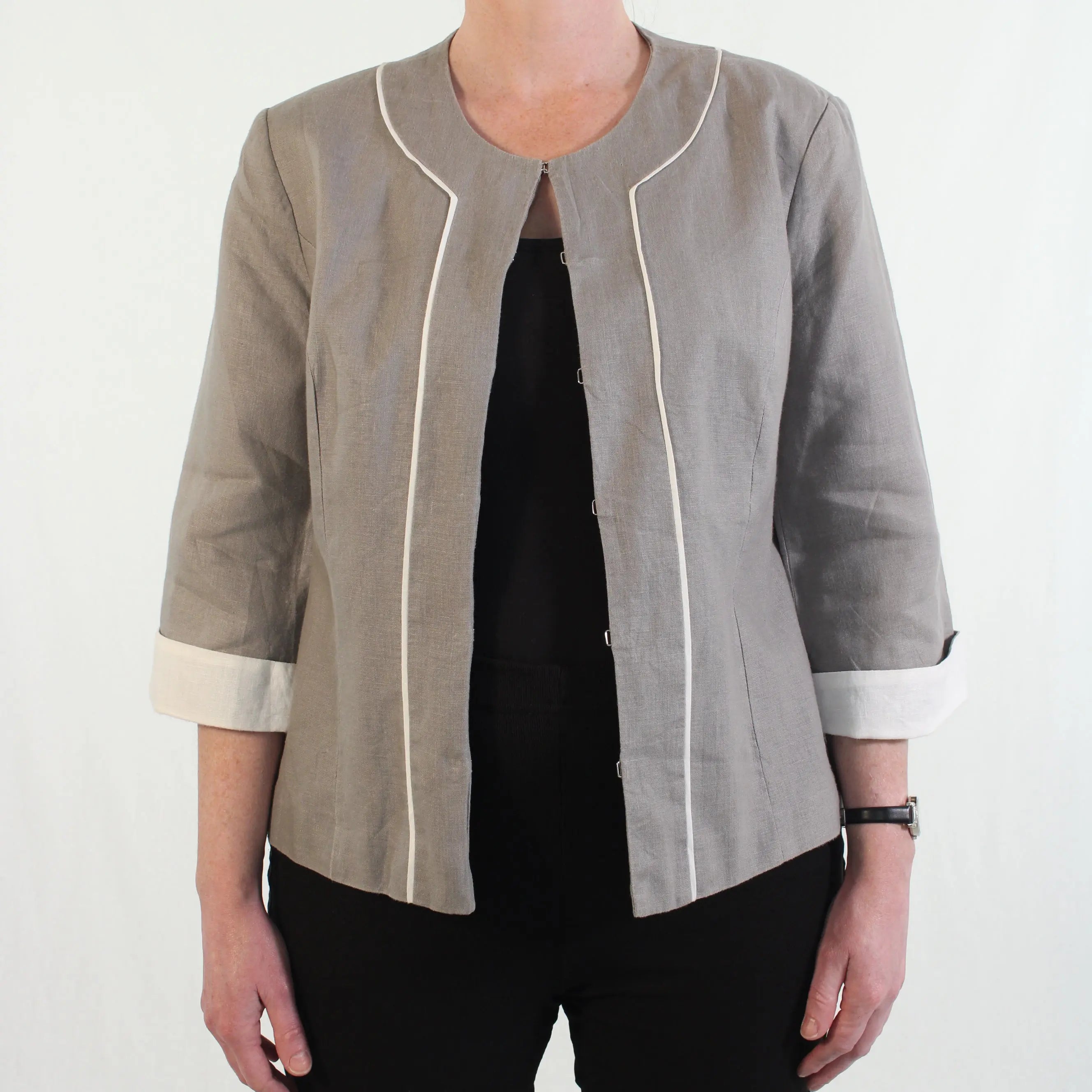 Your Sixth Sense - 100% Linen Blazer- ThriftTale.com - Vintage and second handclothing