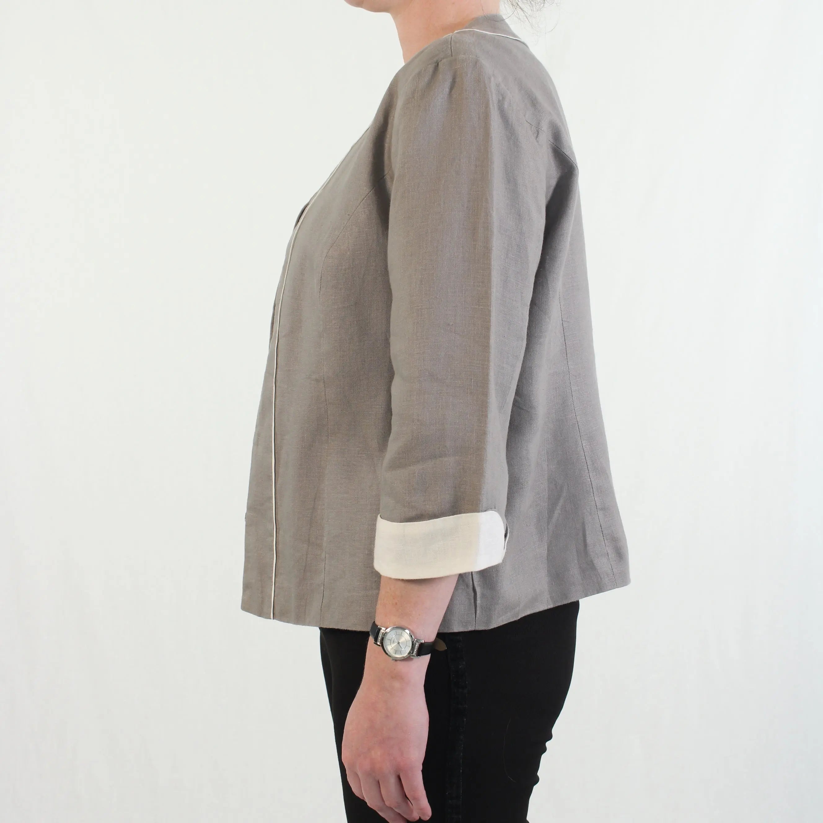 Your Sixth Sense - 100% Linen Blazer- ThriftTale.com - Vintage and second handclothing