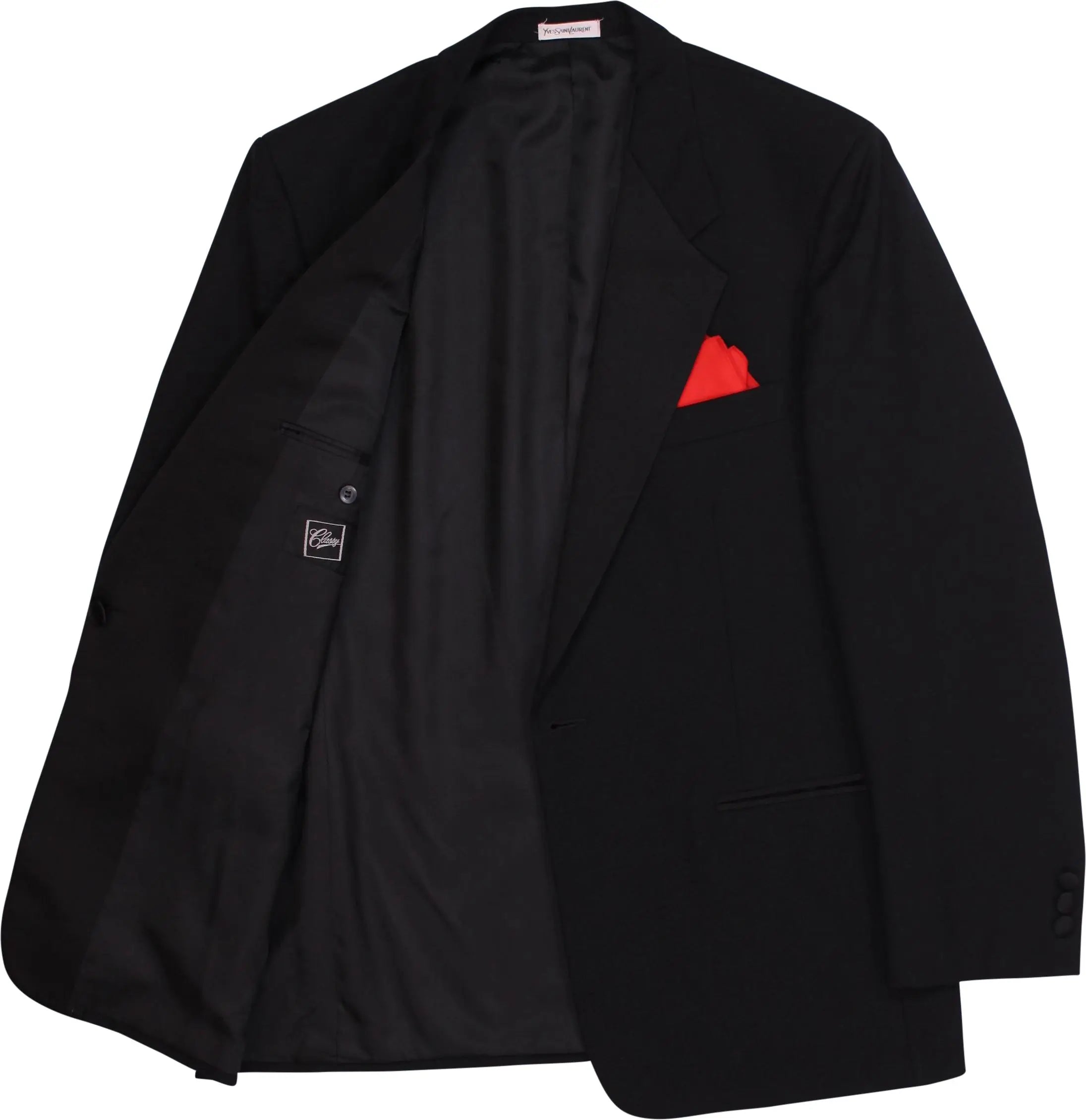 Yves Saint Laurent - Black Yves Saint Laurent Blazer- ThriftTale.com - Vintage and second handclothing