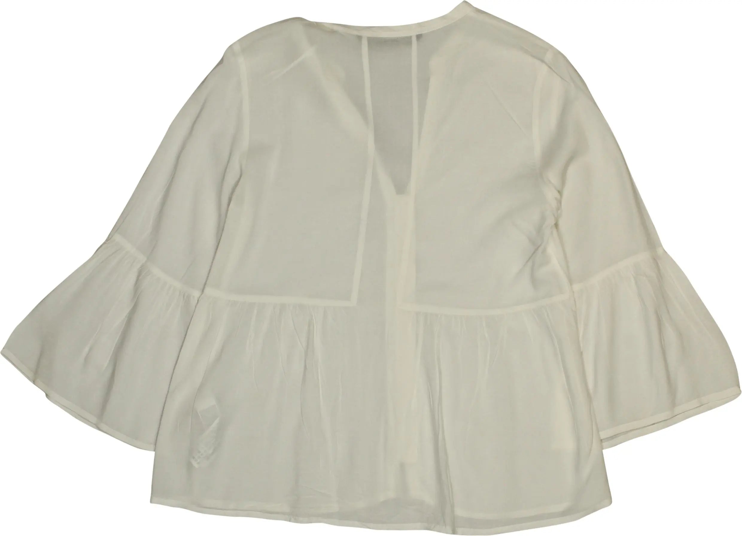 Zara - White Blouse- ThriftTale.com - Vintage and second handclothing