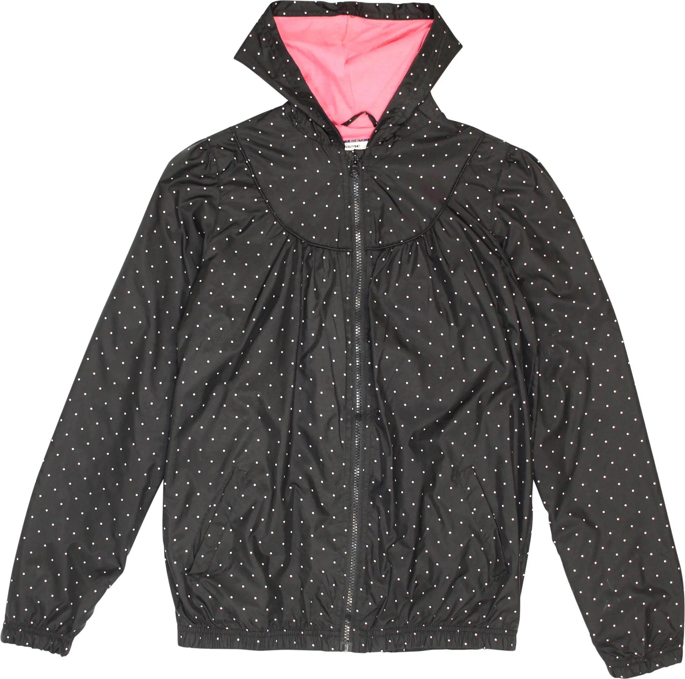 Zeeman - Black Polkadot Jacket- ThriftTale.com - Vintage and second handclothing