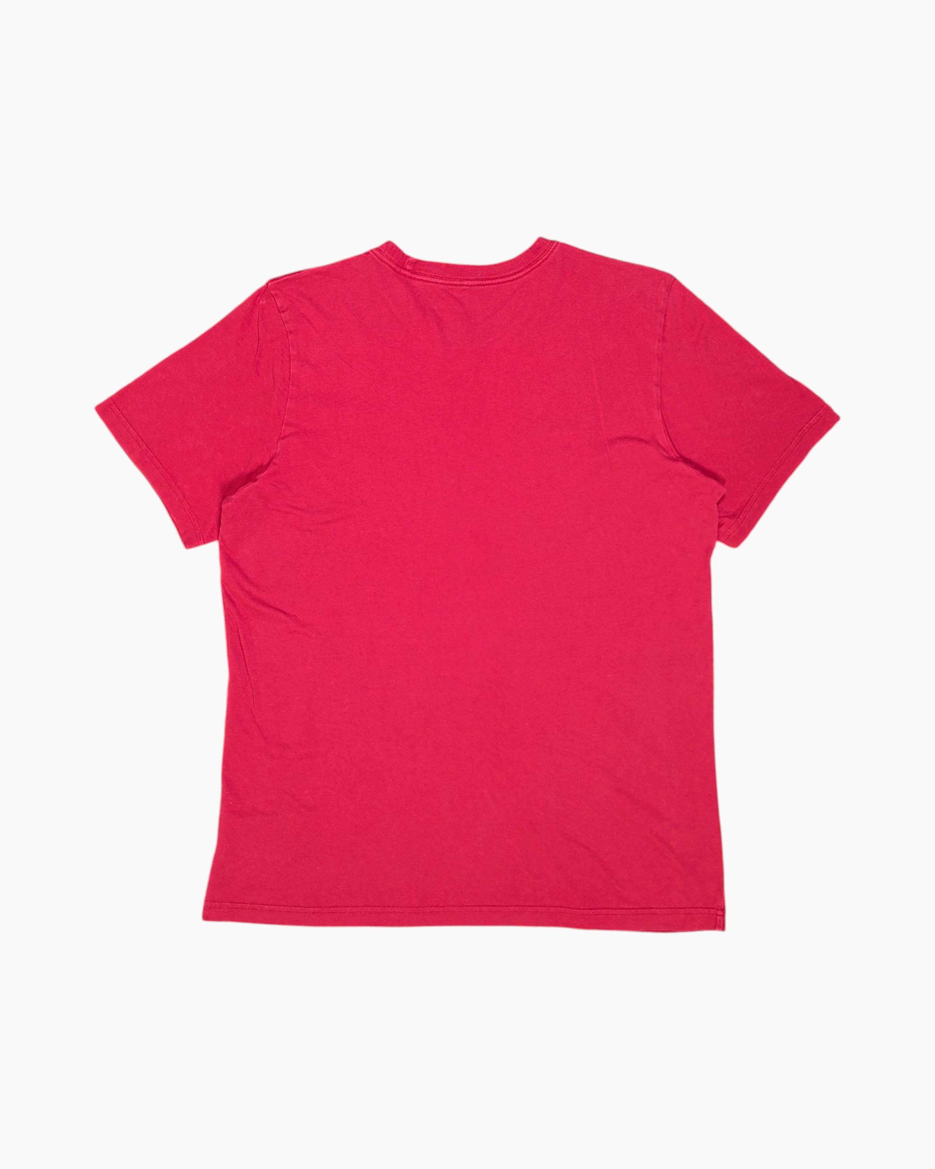 Back Pre-owned adidas Graphic T-Shirt – Red Screen Print Logo