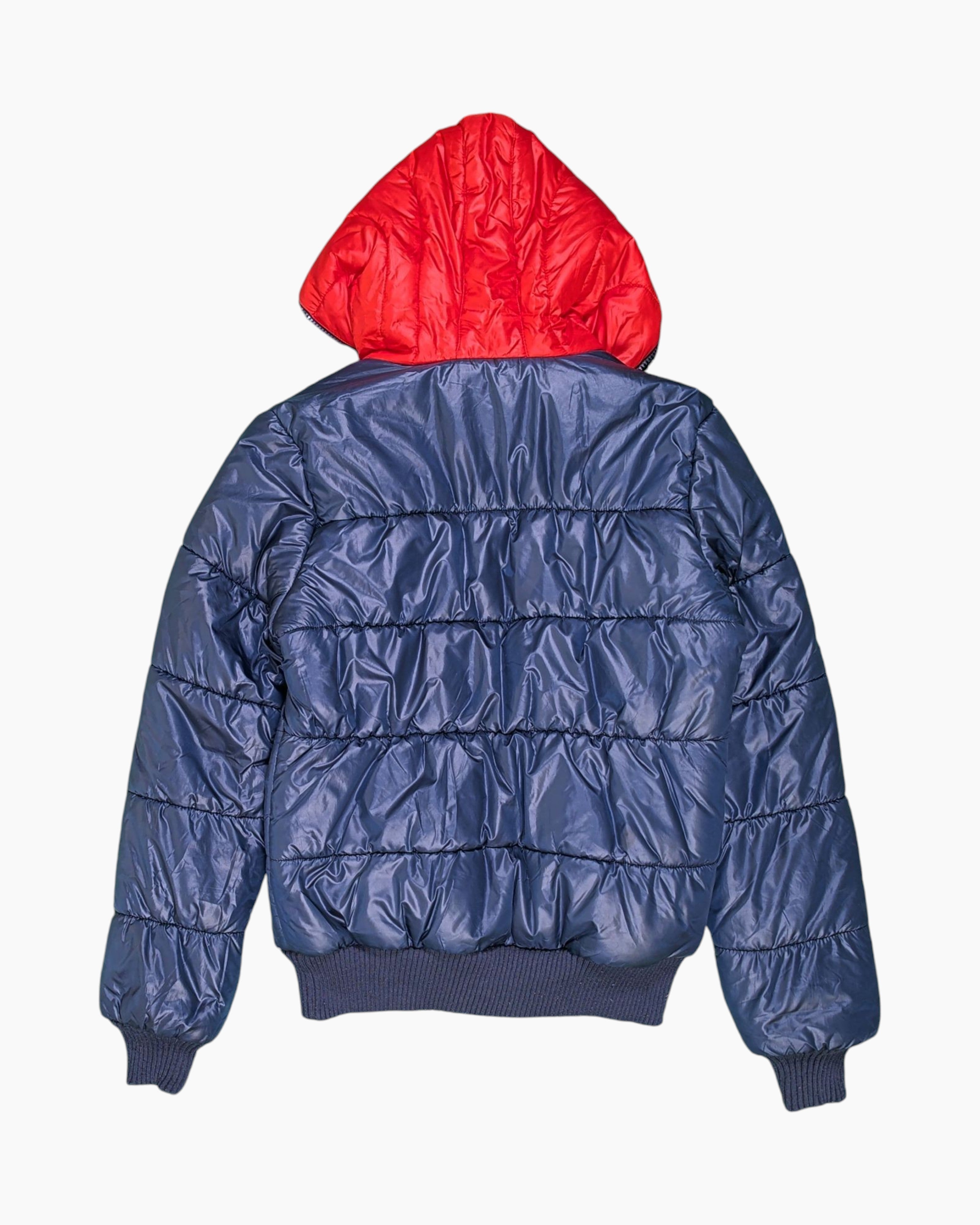 Back Pre-owned adidas Puffer Jacket – Blue Quilted Hooded