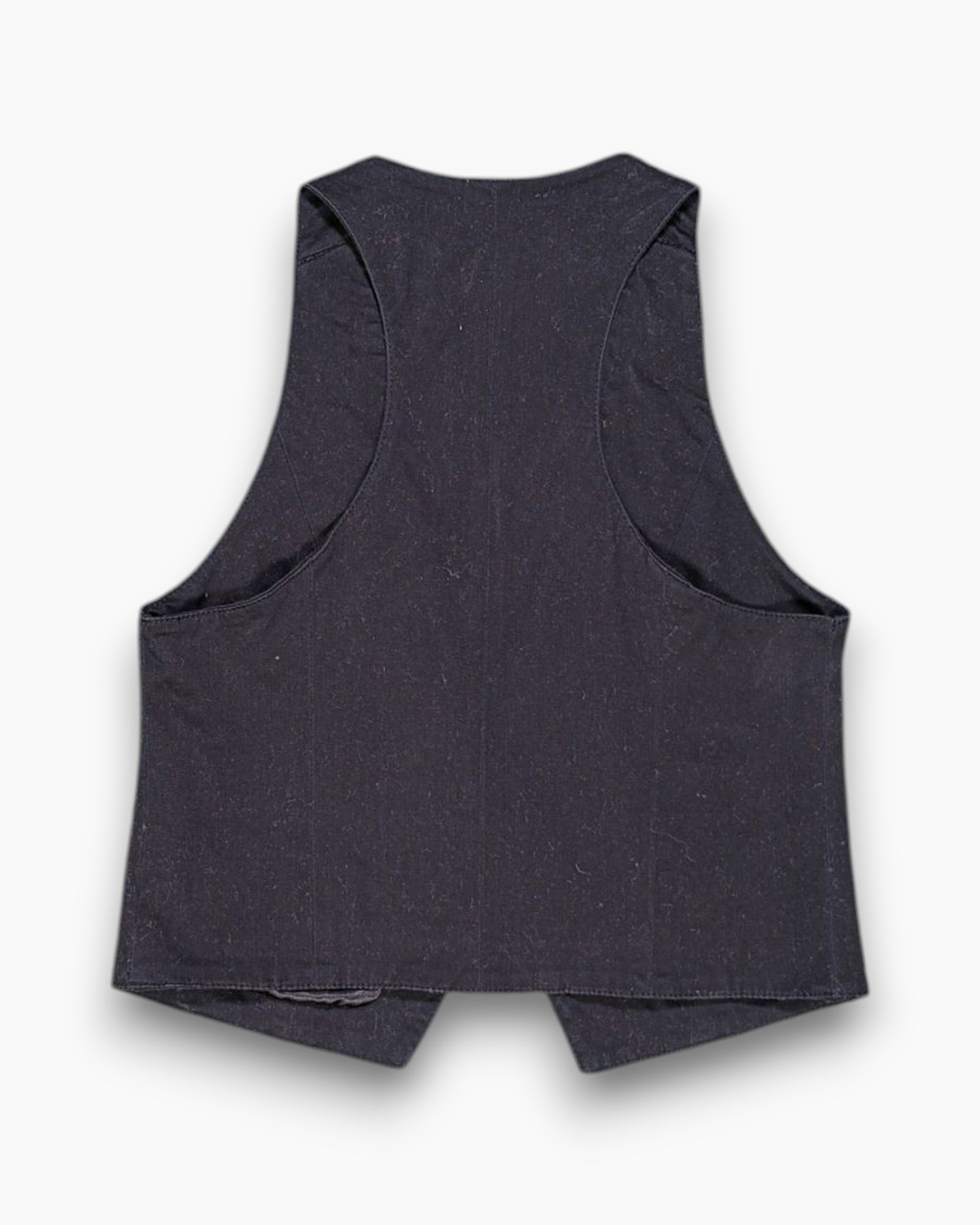 Back Pre-owned Blind Date Vest – Black V-neck Buttoned