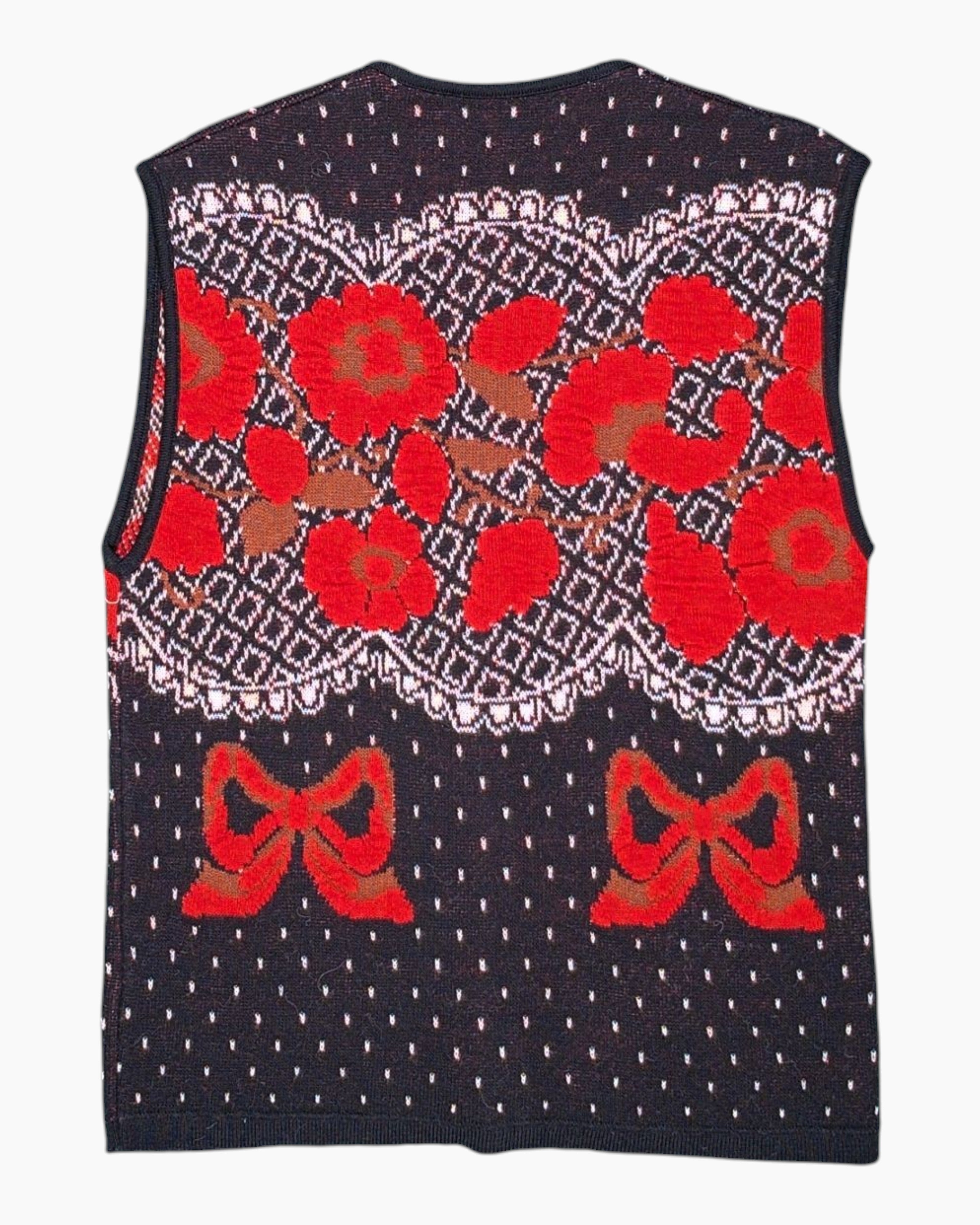 Vintage COLORI Button-Front Knit Vest M Boxy Retro Streetwear