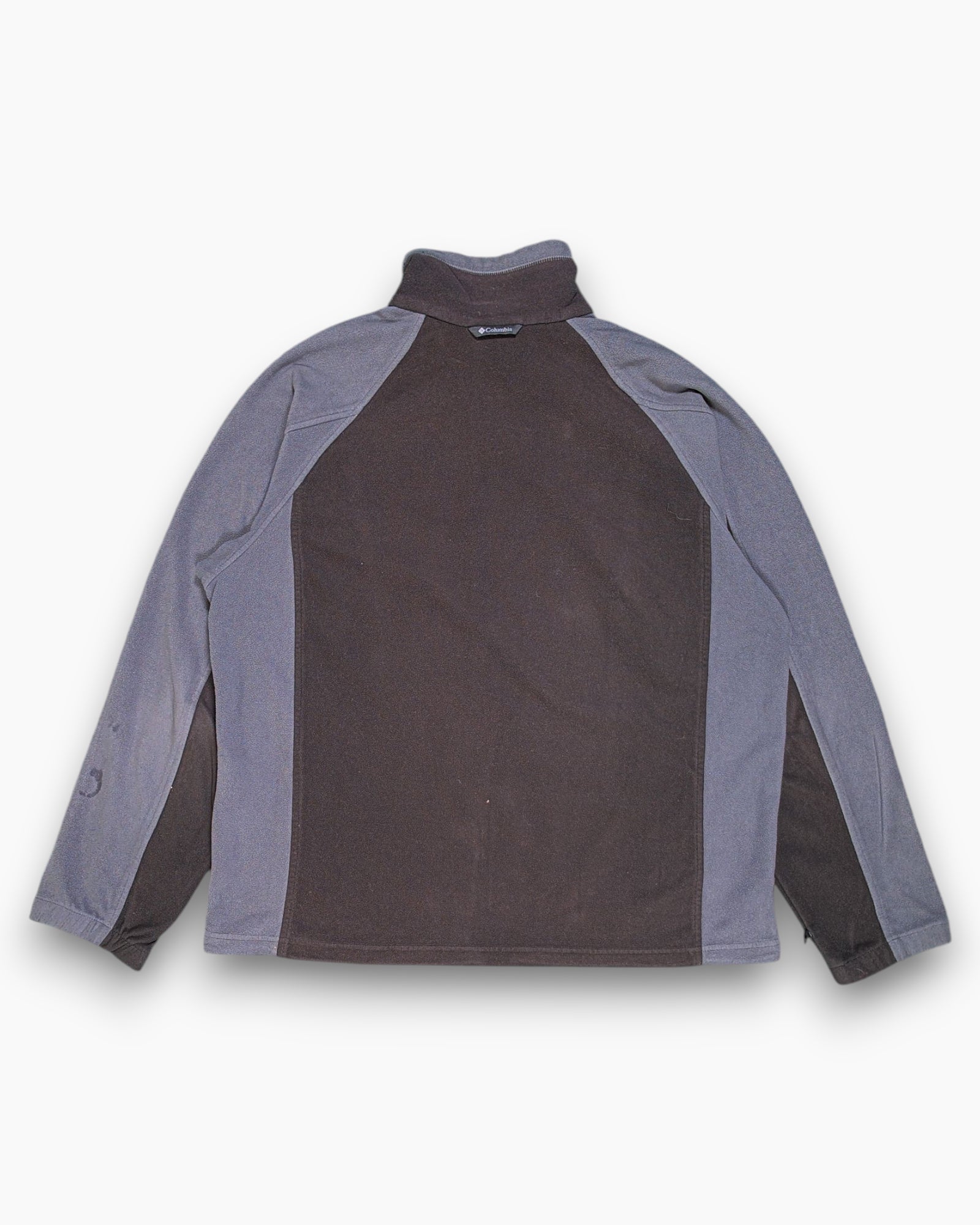 Back Pre-owned Columbia Sportswear Company Full-Zip Fleece Jacket – Gray Contrast Paneling