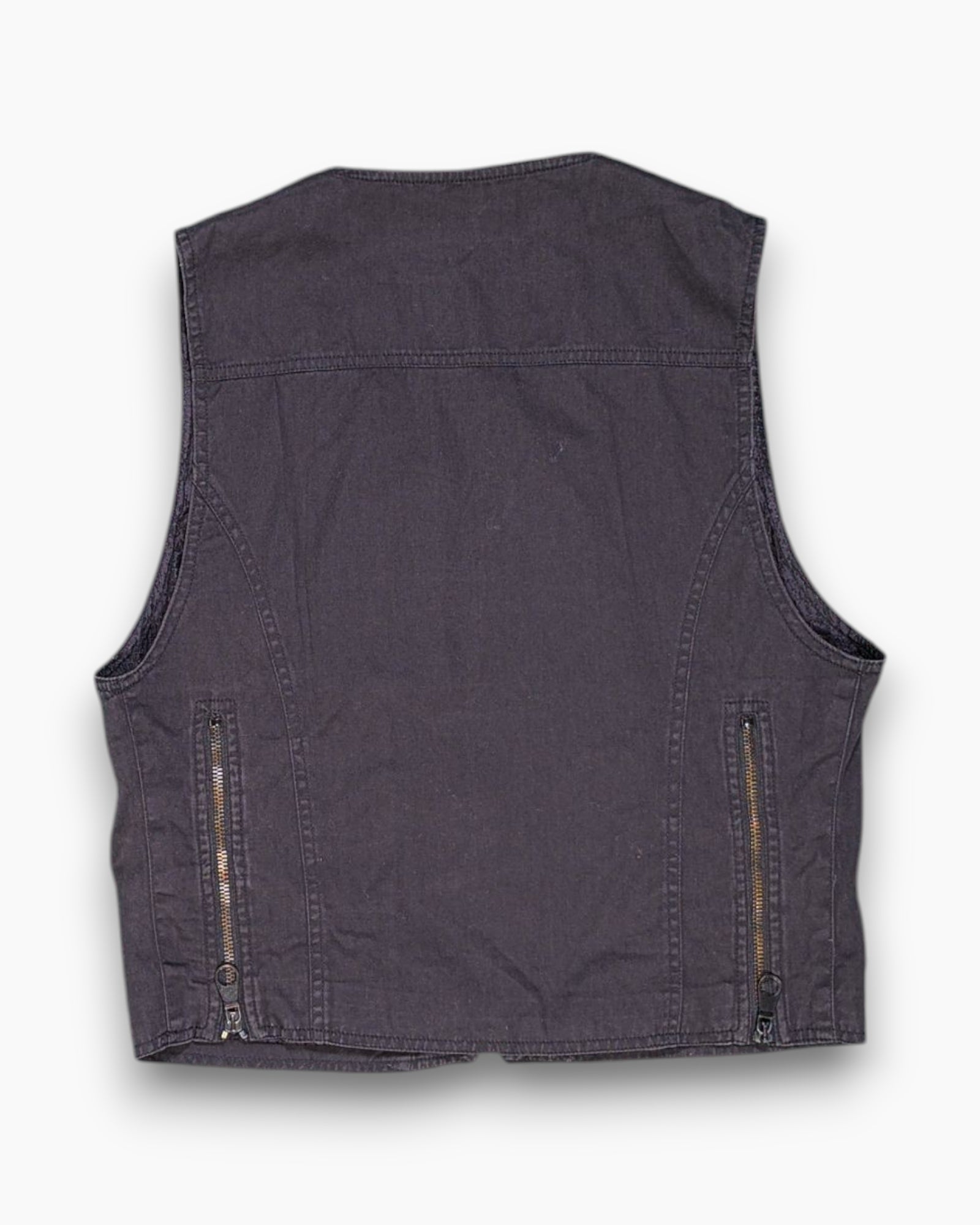 Back Vintage Y2K DOLCE & GABBANA Vest – Black Cropped Utility