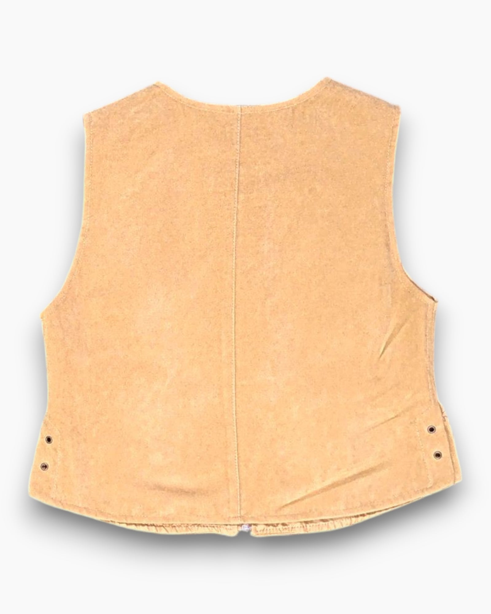 Back Vintage 90s E.L.S.Y. Vest – Beige Cropped Paneled