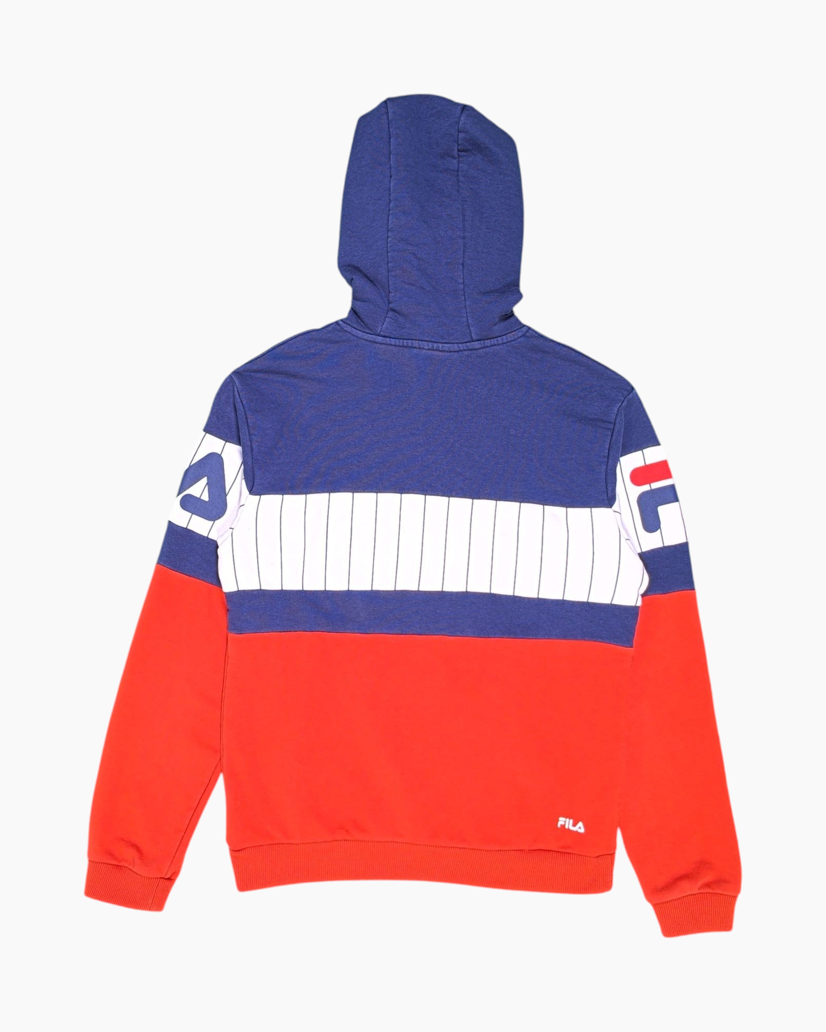 Back Pre-owned FILA Pullover Hoodie – Multicolor Colorblock