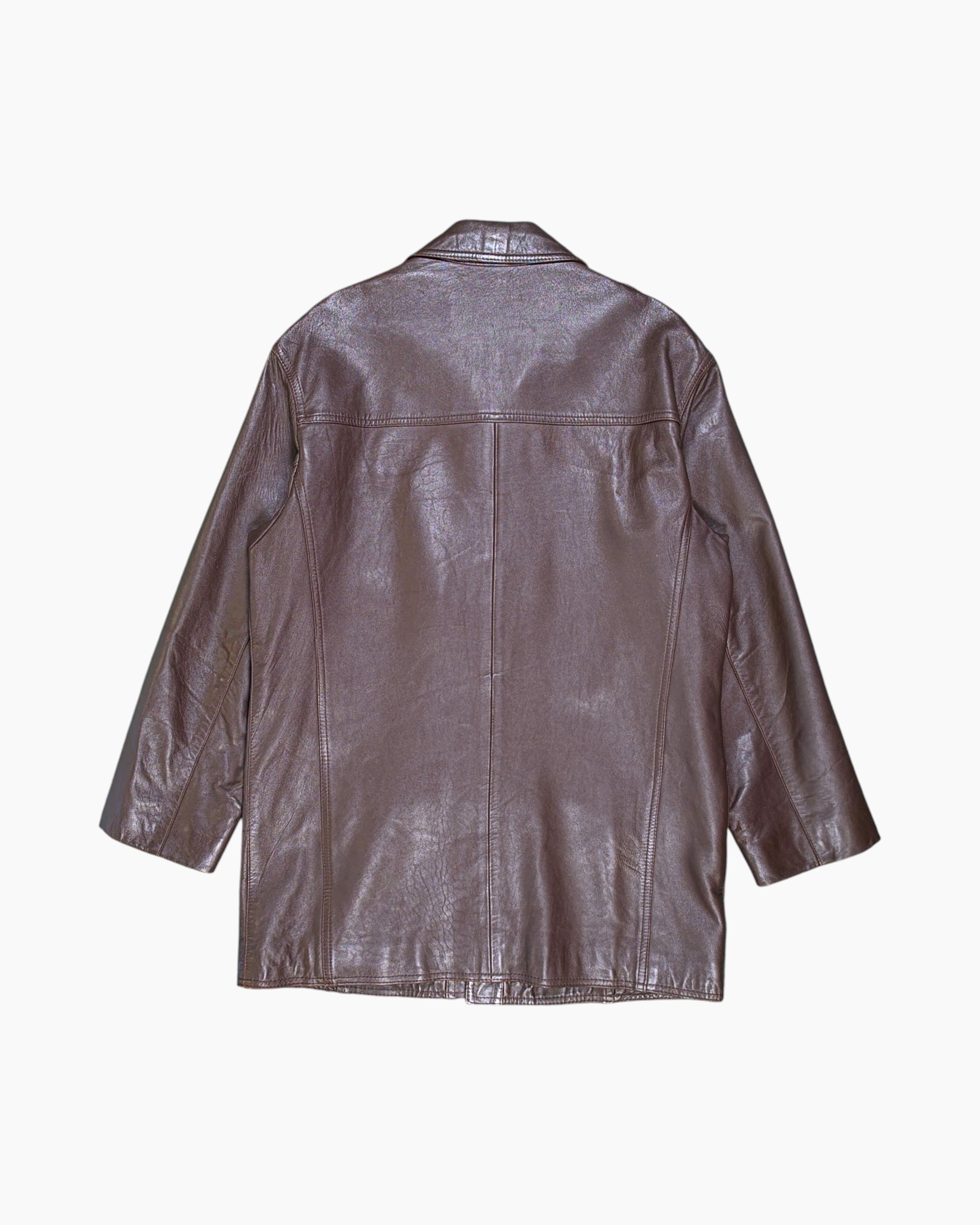 Back Vintage 70s/80s fourman Leather Jacket – Brown Field Style