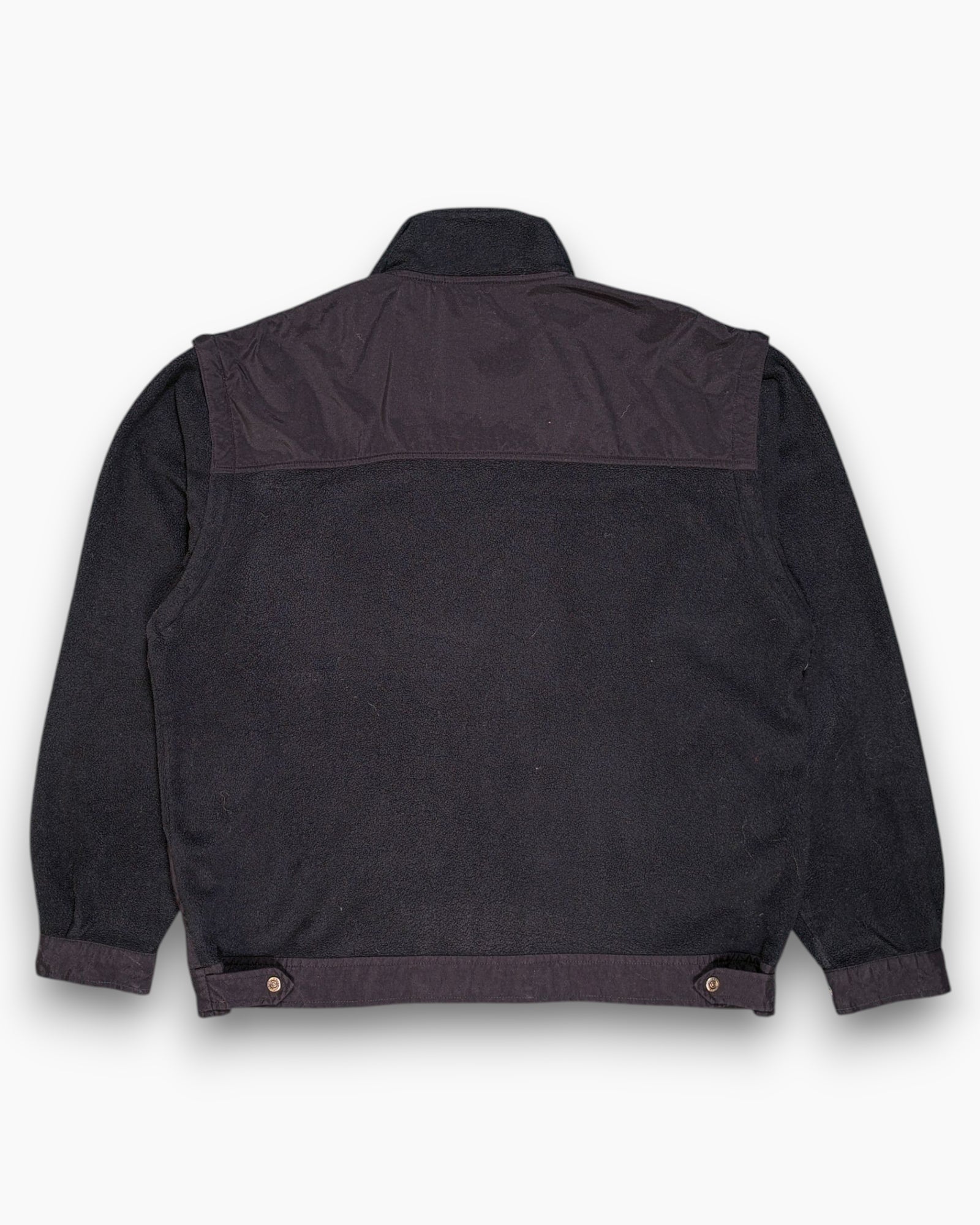 Back Vintage Y2K Helly Hansen Fleece Jacket – Black Nylon Reinforced