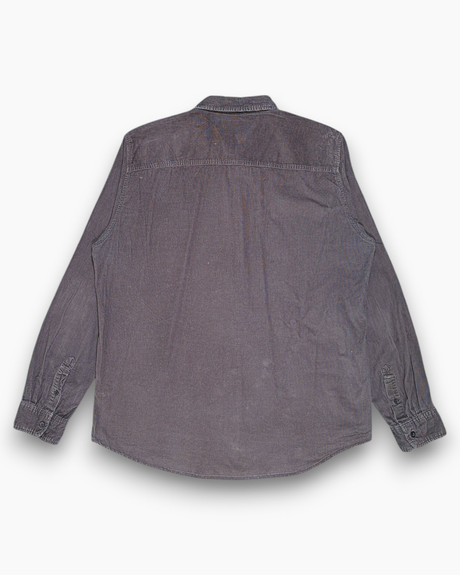 Back Pre-owned JEAN PASCALE Button-Down Shirt – Brown Corduroy (L)