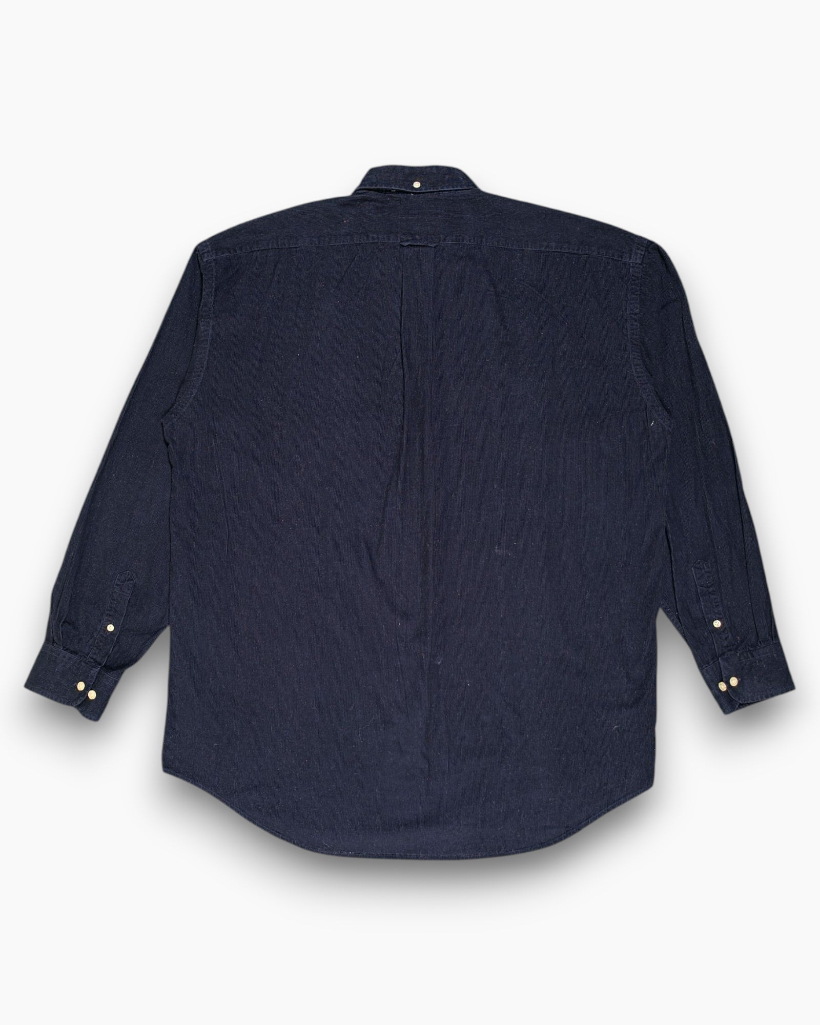 Back Vintage 90s JEZEQUEL Button-Down Shirt – Navy Argyle Embroidery