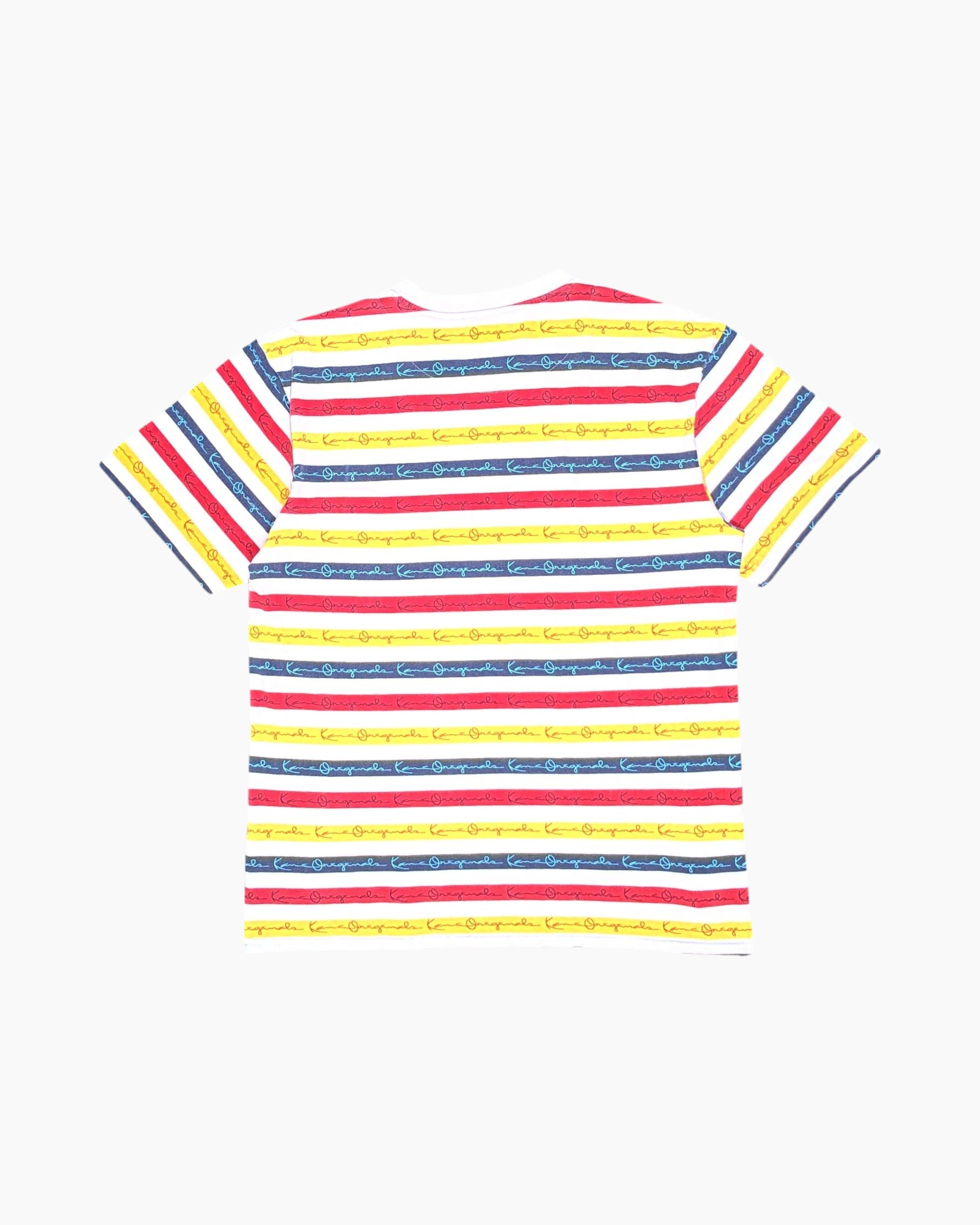 Back Pre-owned Kamik Graphic T-Shirt – Multicolor All-over Stripes
