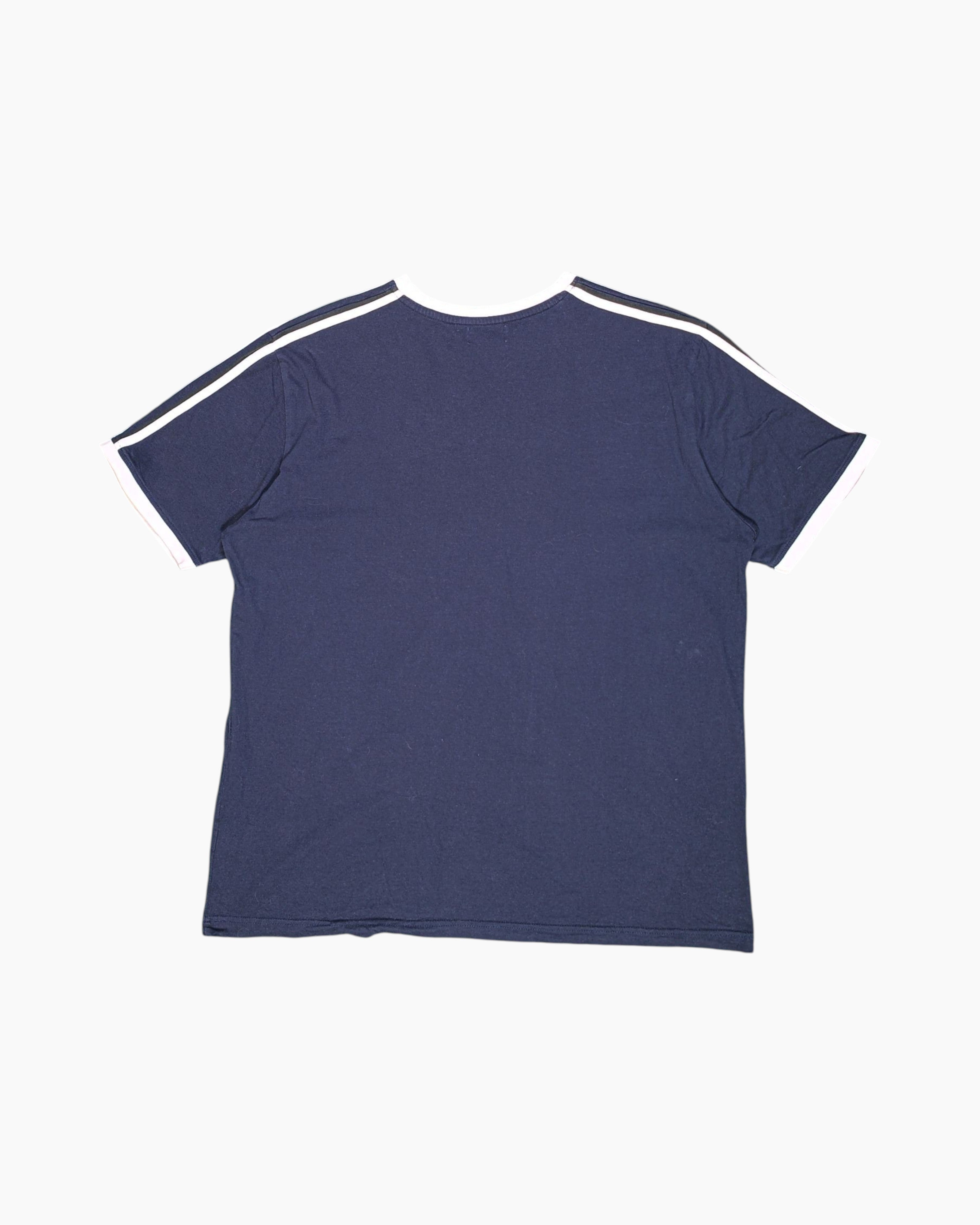 Back Vintage 90s Kappa Graphic T-Shirt – Navy Ringer Front Logo