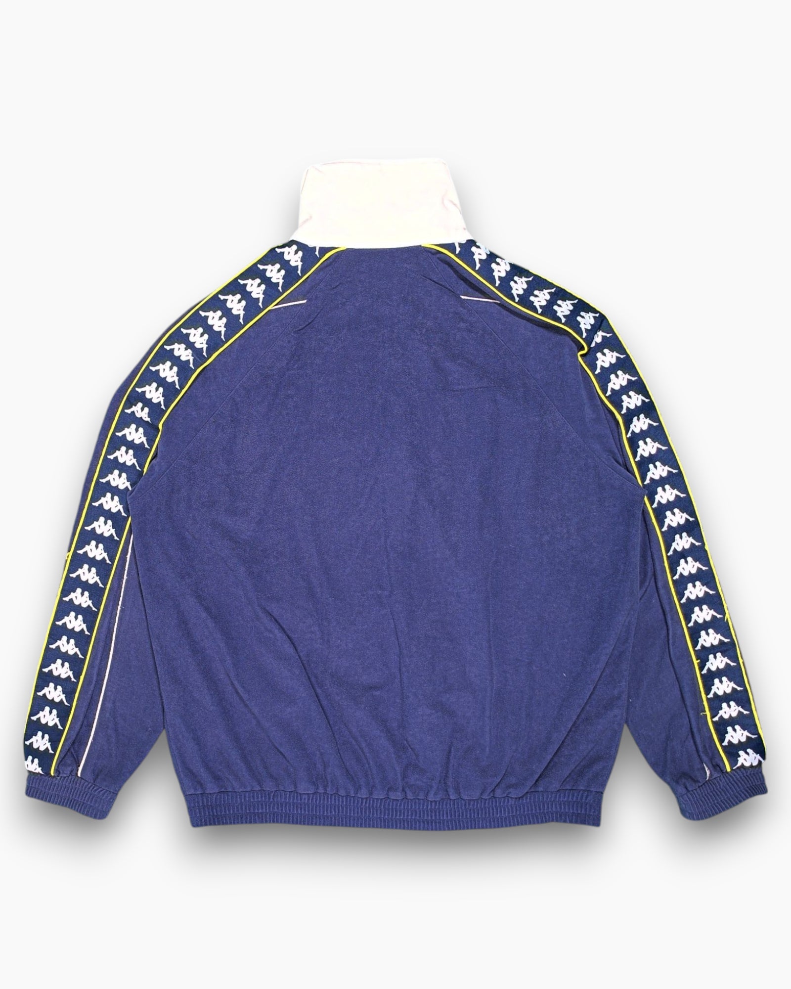 Back Vintage 80s/90s Kappa Track Jacket – Navy with Logo Tape