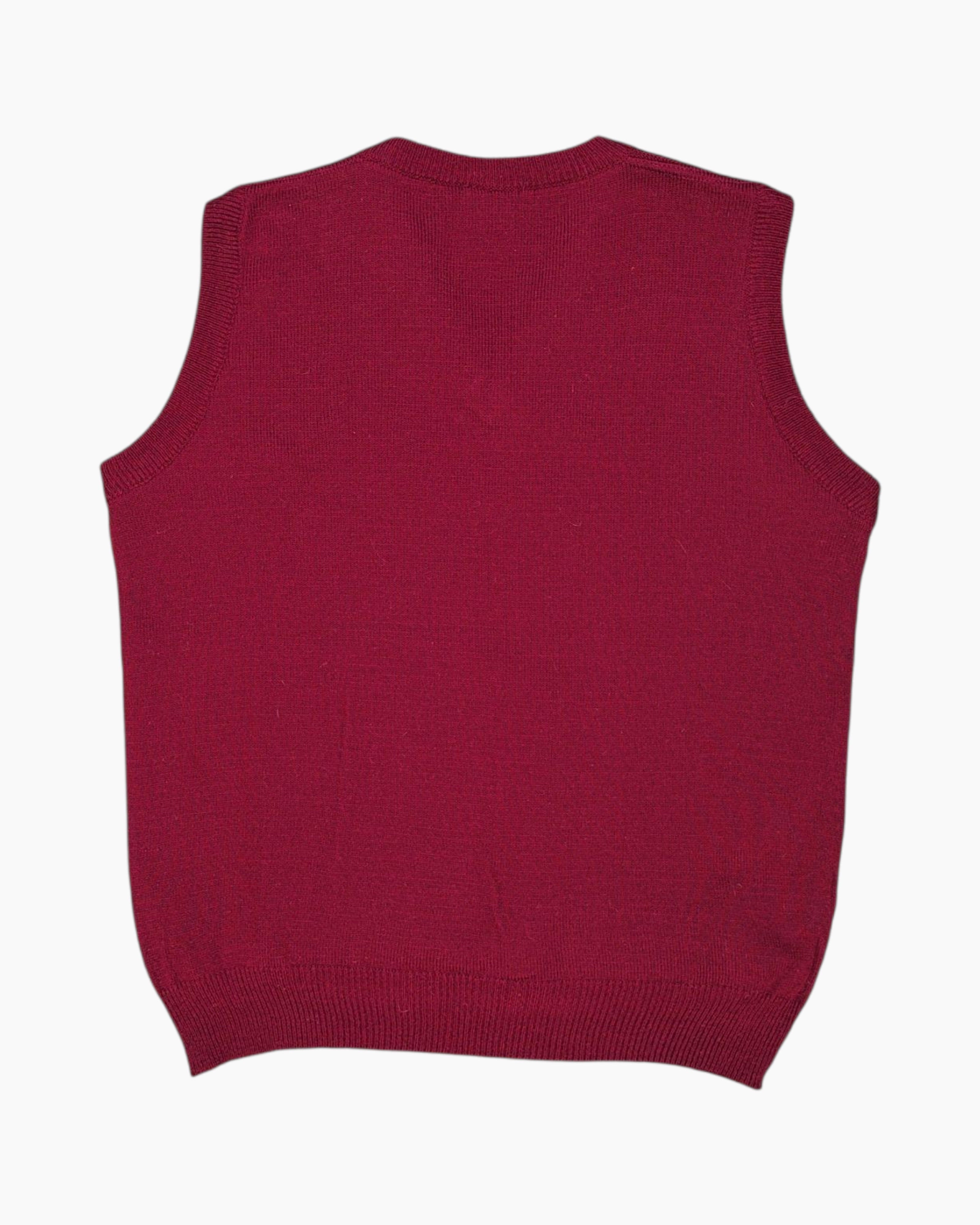 Back Vintage 80s/90s LACOSTE Sweater Vest – Red Crocodile Patch
