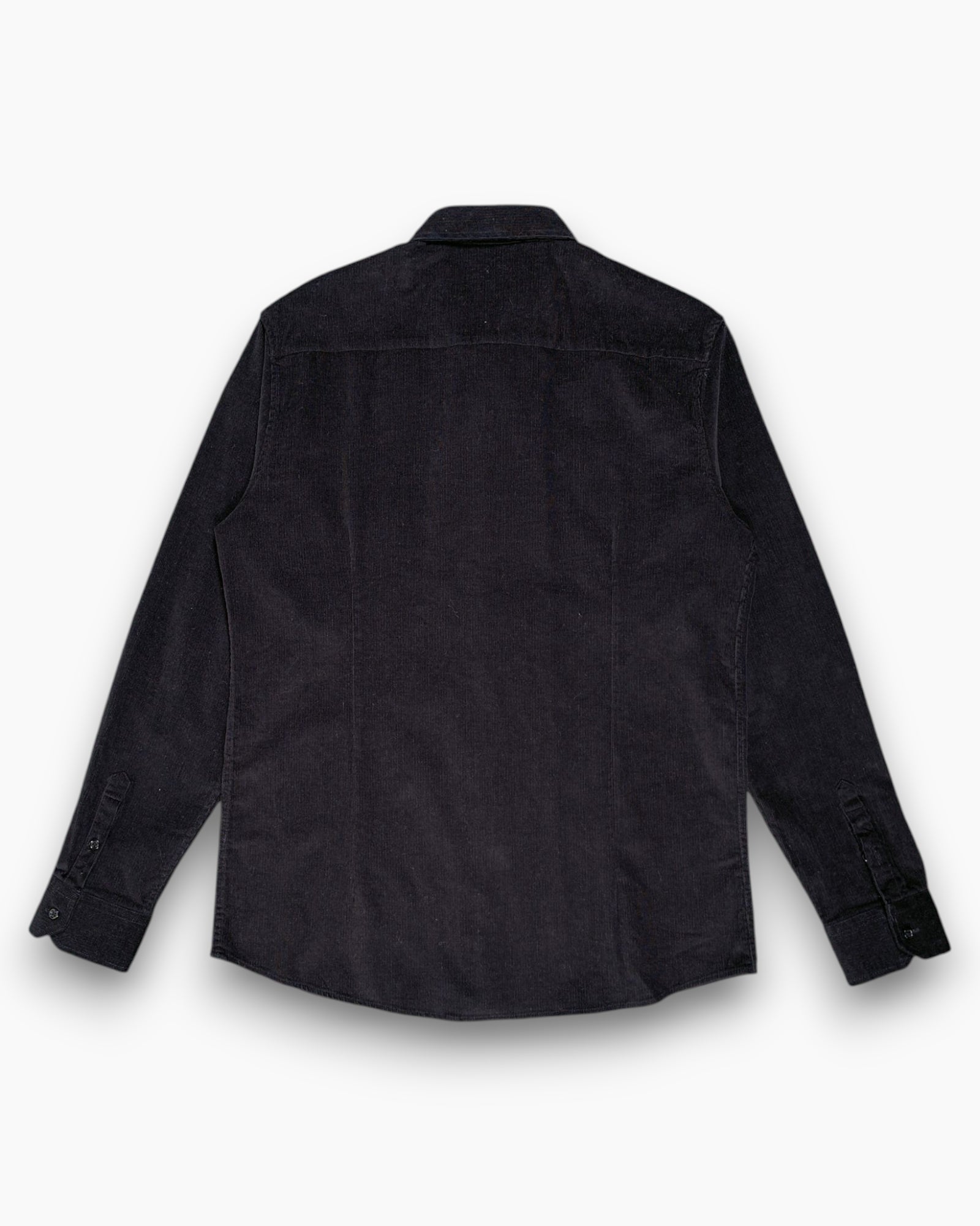 Back Pre-owned LURVY Button-Down Shirt – Black Corduroy Shacket