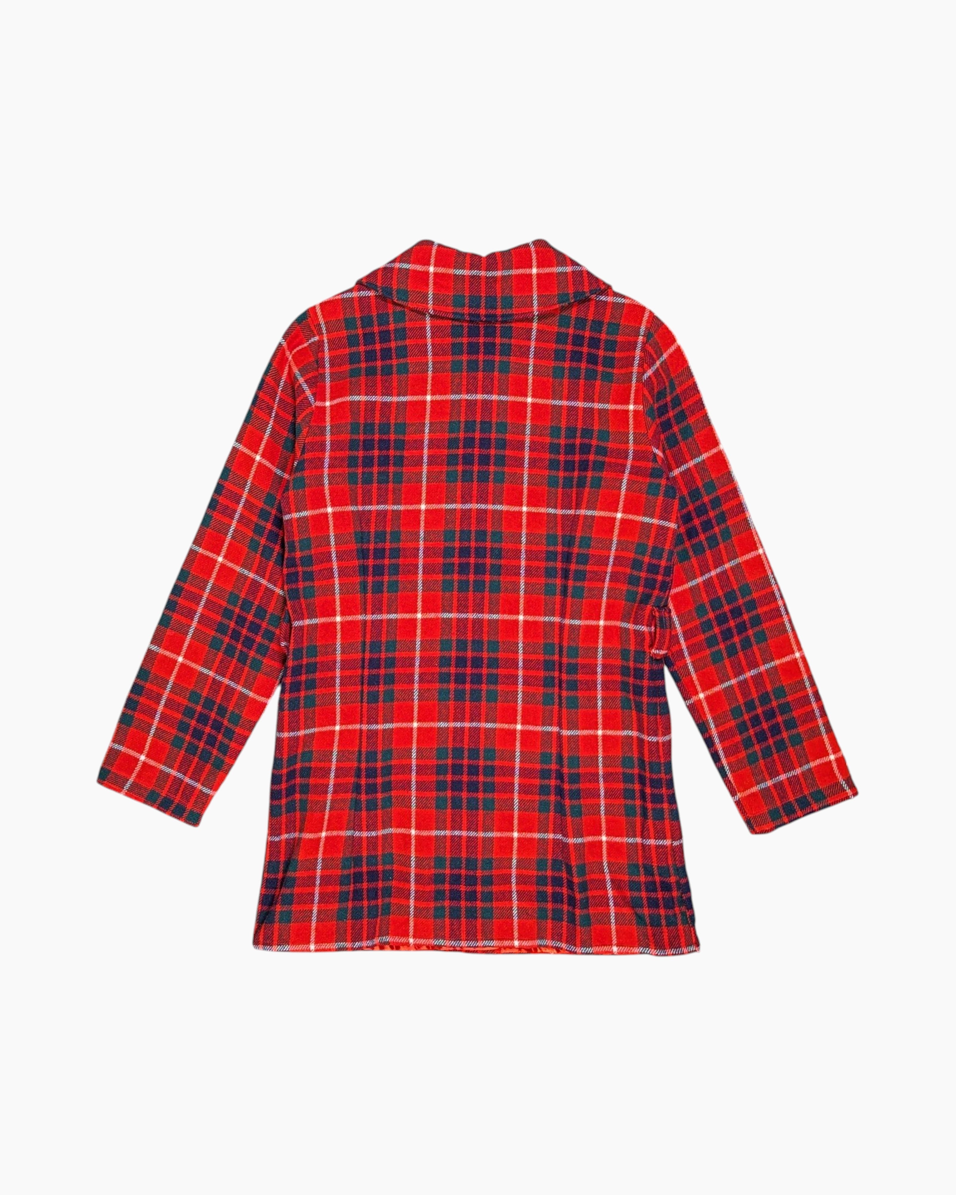 Back Vintage 60s MODEL Peacoat – Checkered Pure New Wool