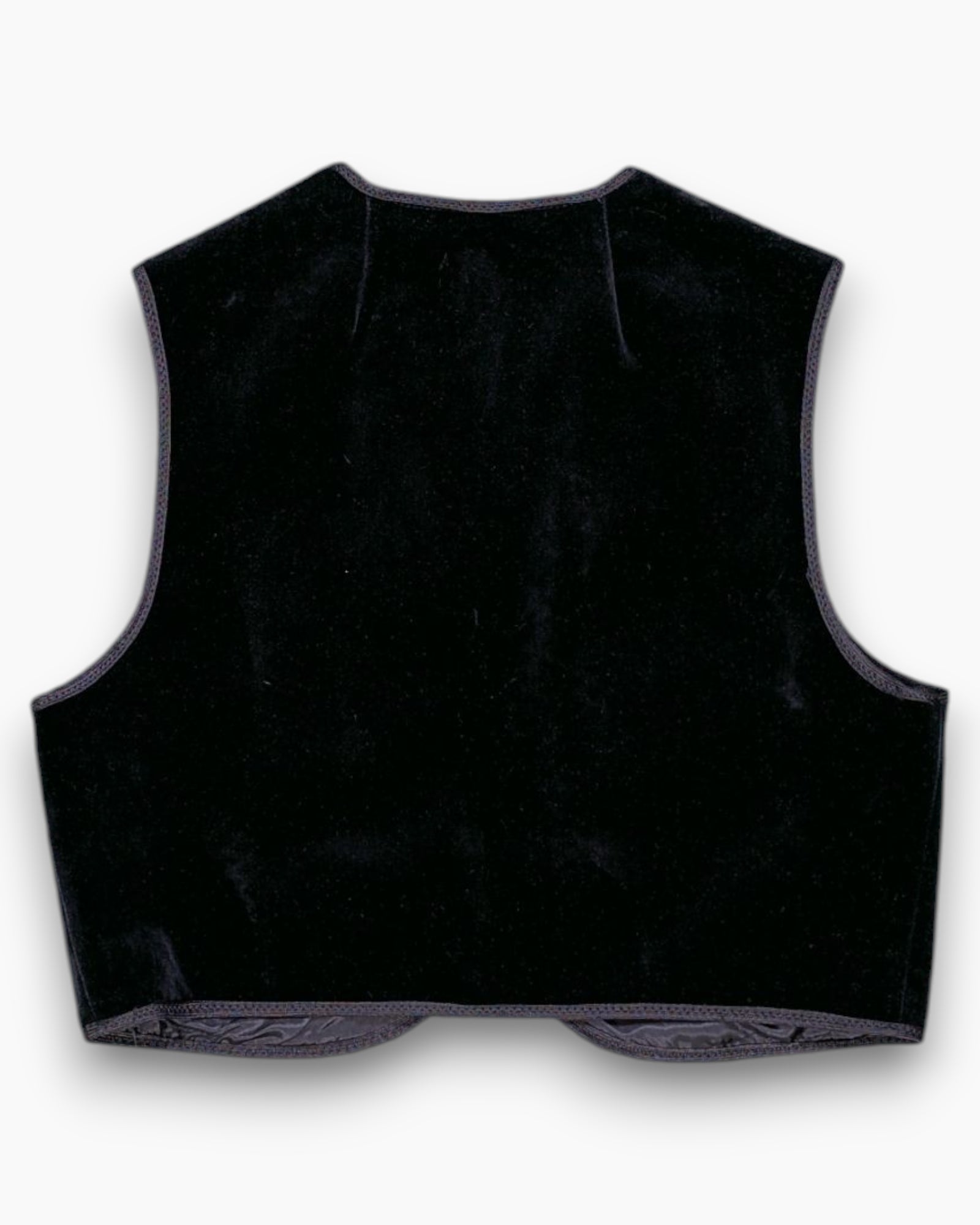Back Vintage 80s/90s niedieck Vest – Black Cropped Velvet Bolero