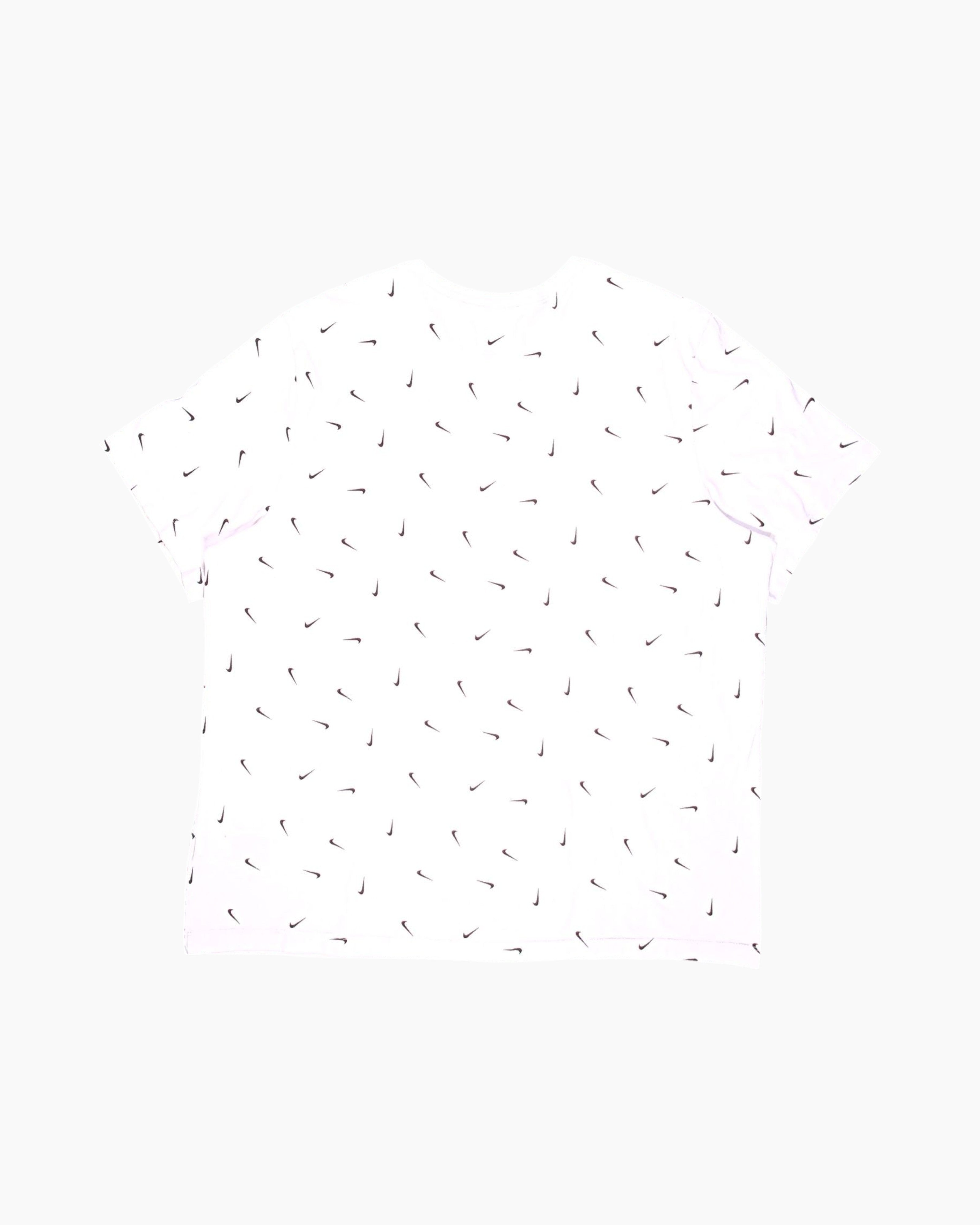 Back Pre-owned Nike Graphic T-Shirt – White All-over Swoosh