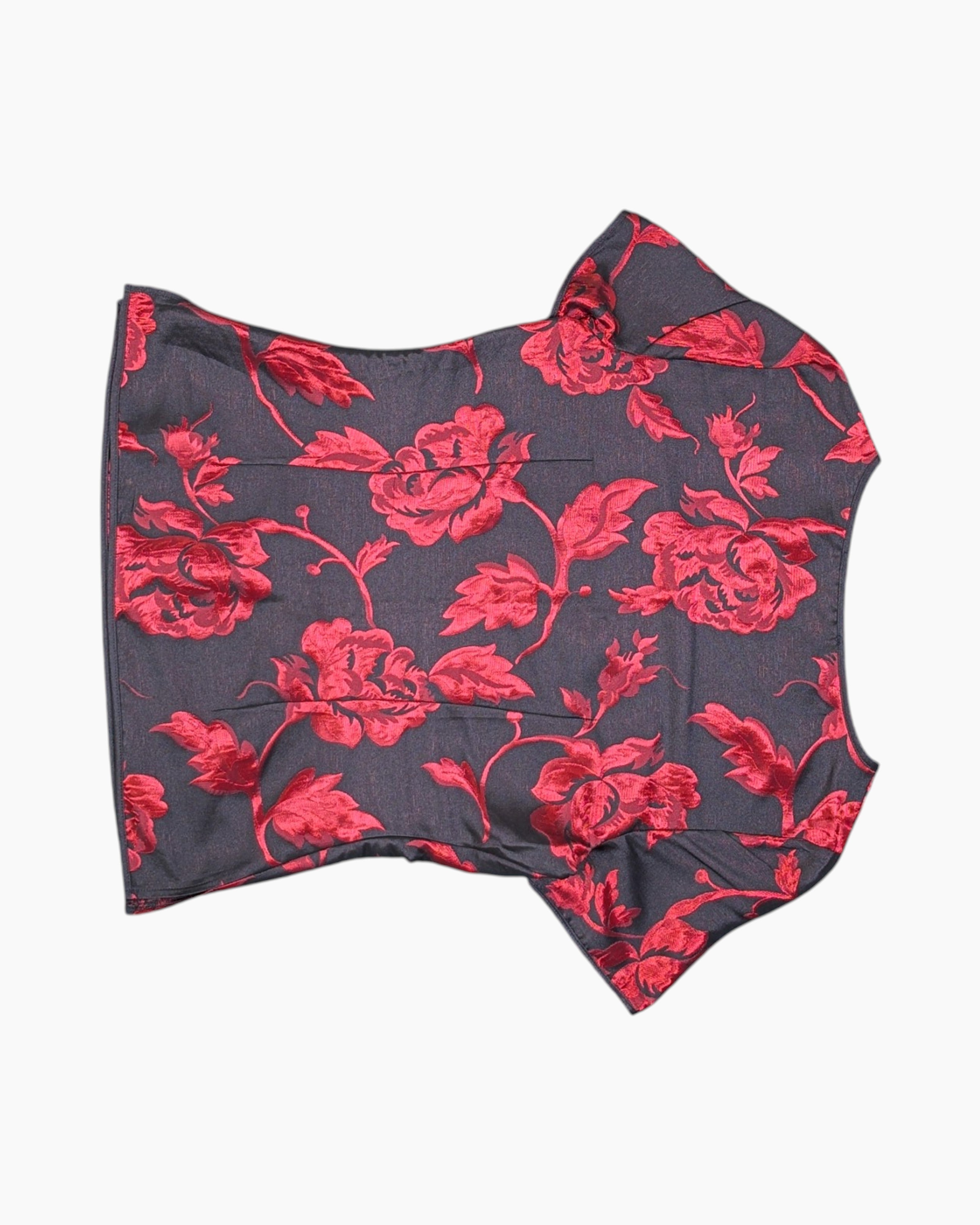 Back Pre-owned nişantaşı Blouse – Floral jacquard one-shoulder (Size 36)