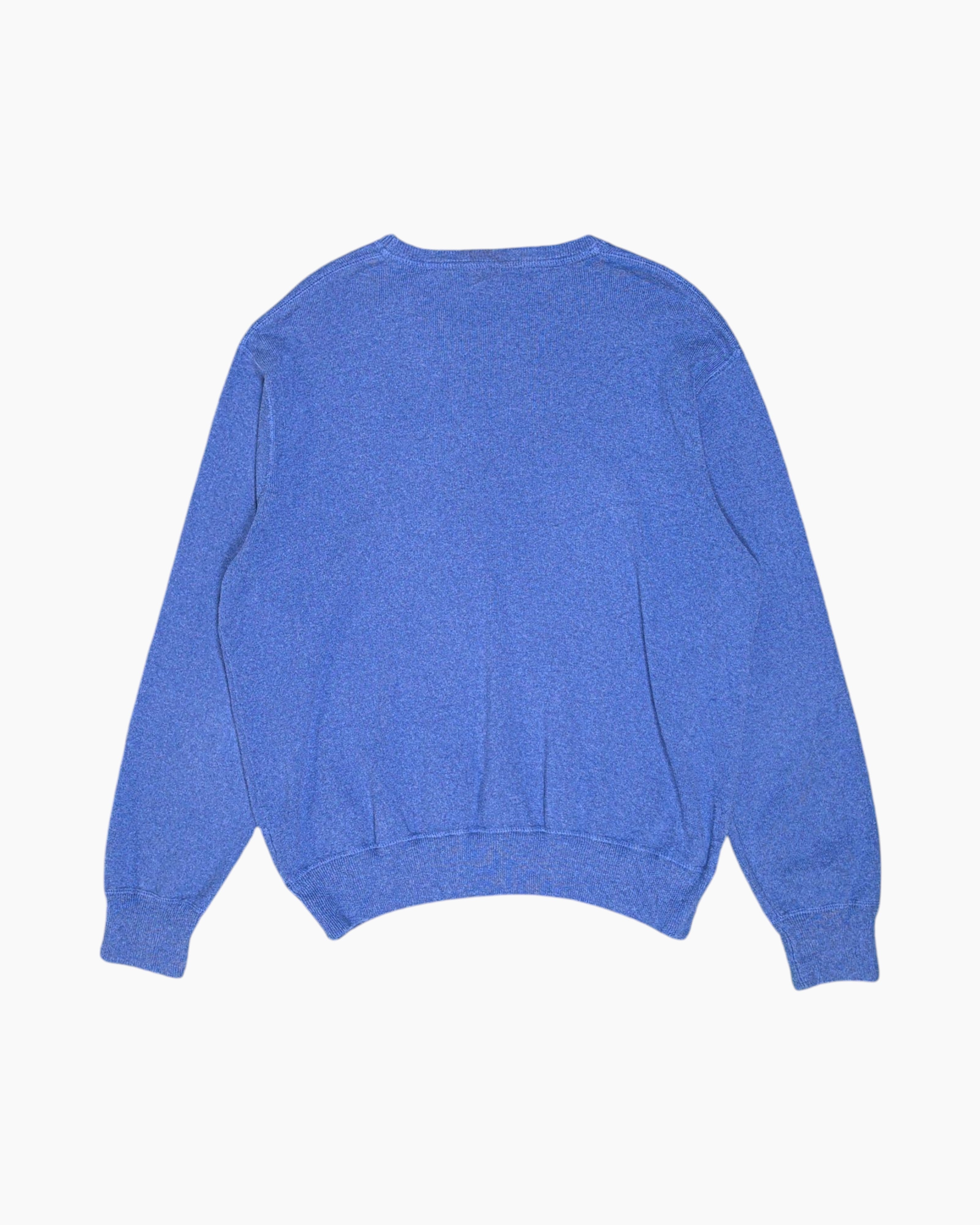 Back Pre-owned POLO RALPH LAUREN Pullover Sweater – Blue Crewneck