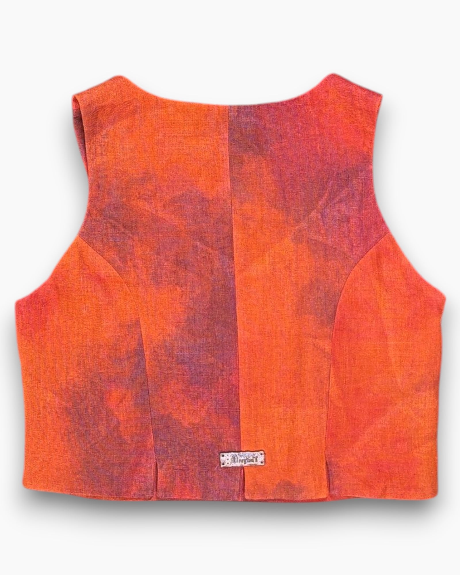 Back Vintage 80s/90s P.P.P.E. / Brynhildr Crop Top – Red Embroidered Trachten