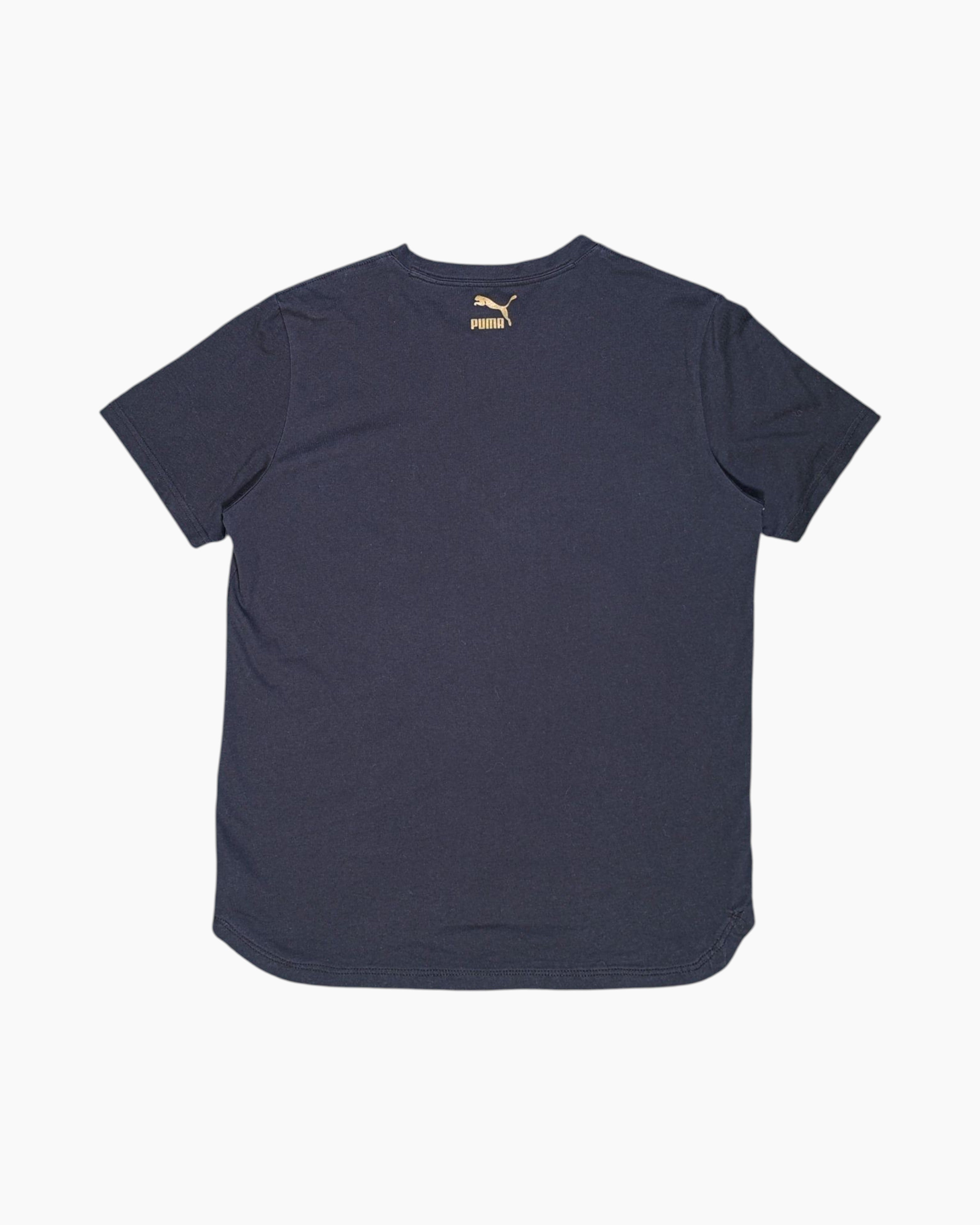 Back Pre-owned PUMA Graphic T-Shirt – Black Front Graphic (Size M)