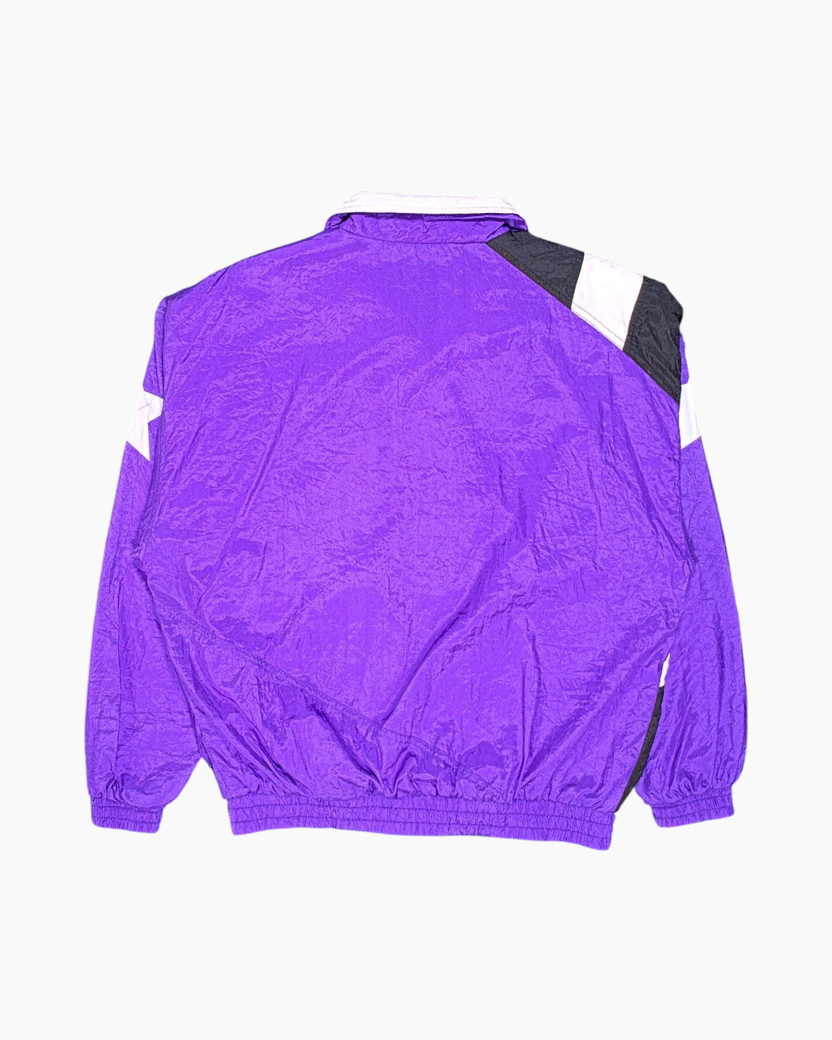 Back Vintage 80s/90s PUMA Windbreaker Jacket – Purple Colorblock Star Appliqué