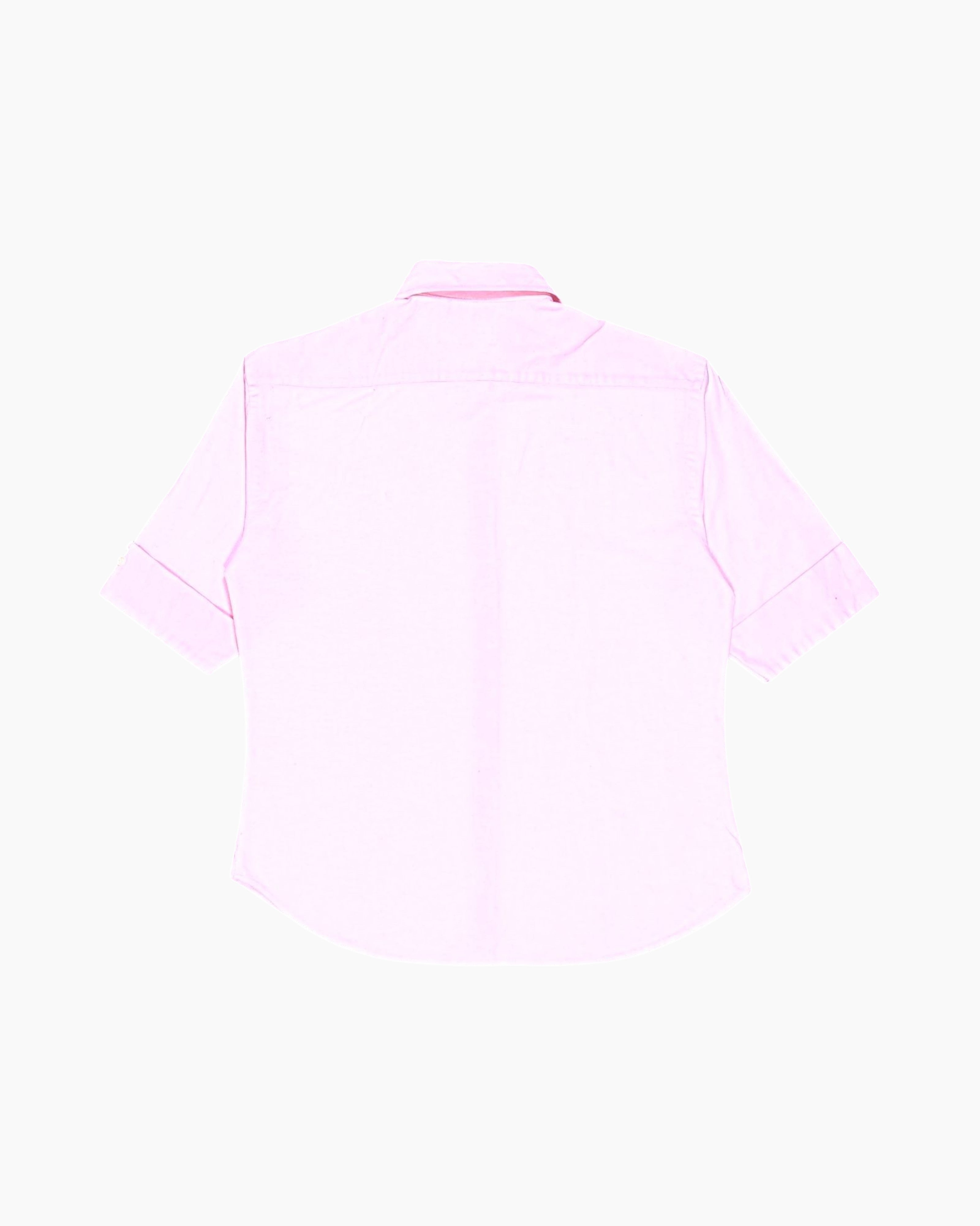 Back Vintage 90s Ralph Lauren Button-Down Shirt – Pink Embroidered Logo