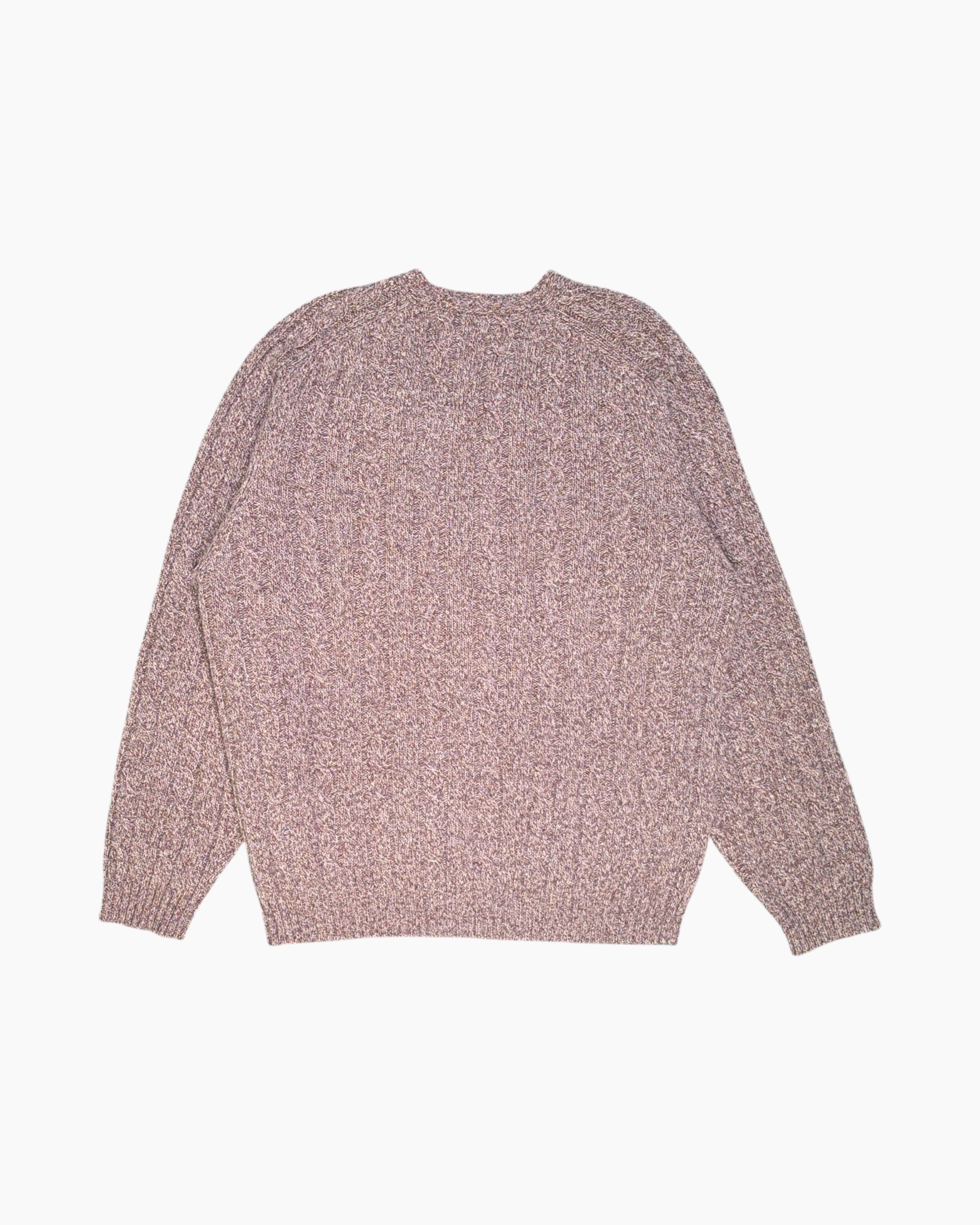 Back Pre-owned ROBE DI KAPPA Cardigan – Brown Ribbed Crew