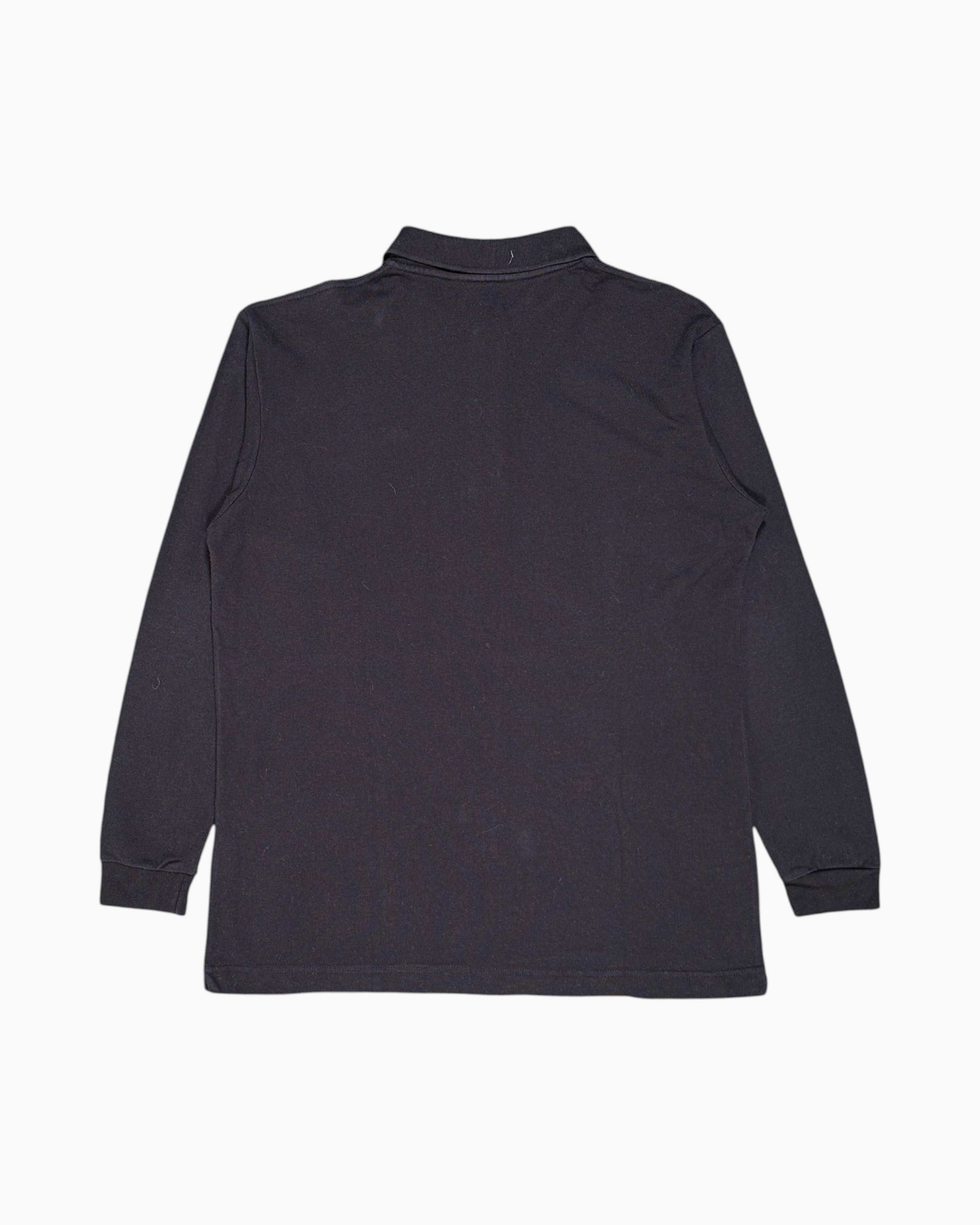 Back Pre-owned ROBE DI KAPPA Long Sleeve Polo Shirt – Black Embroidered Logo